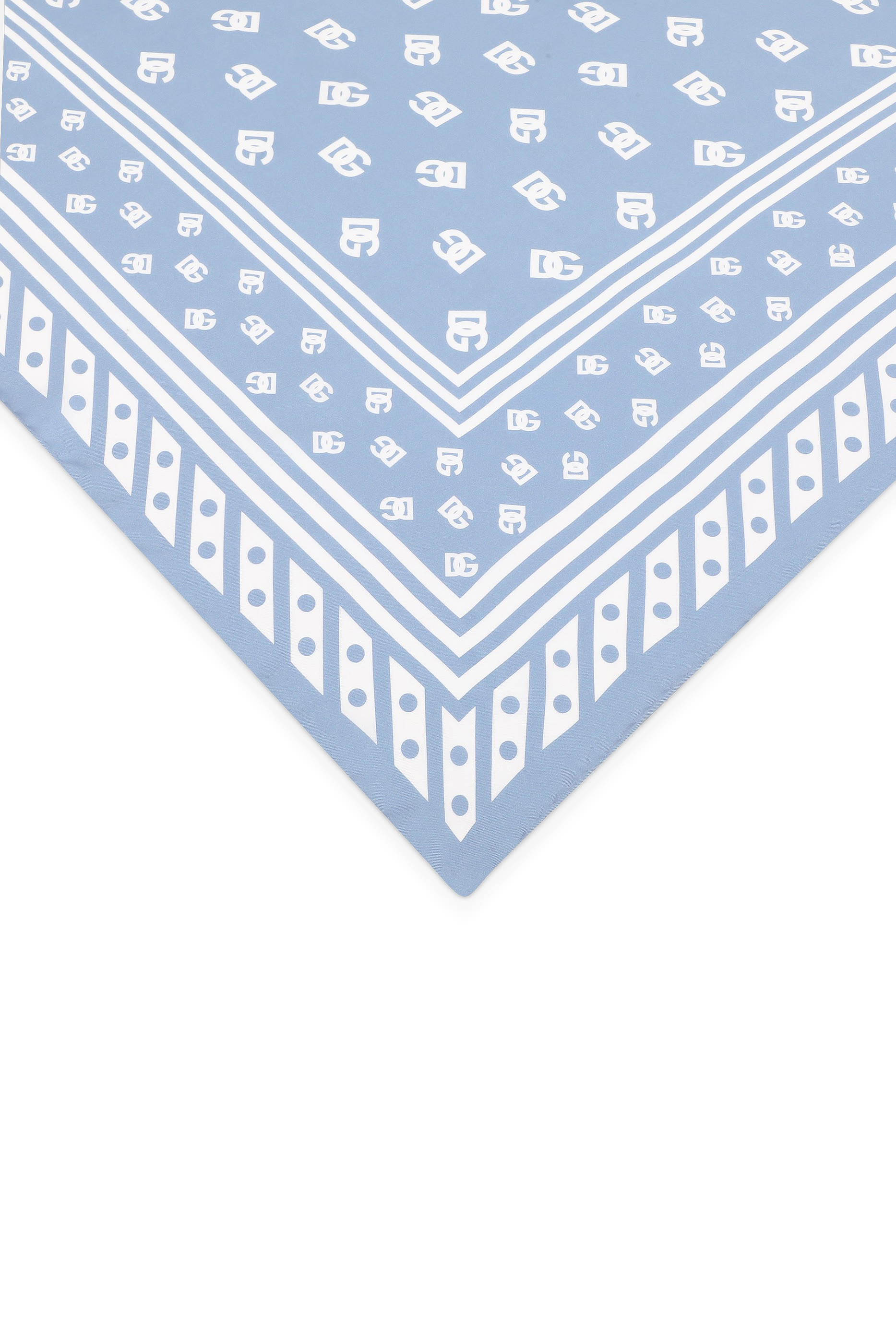 All-Over DG Logo Print Silk Twill Foulard