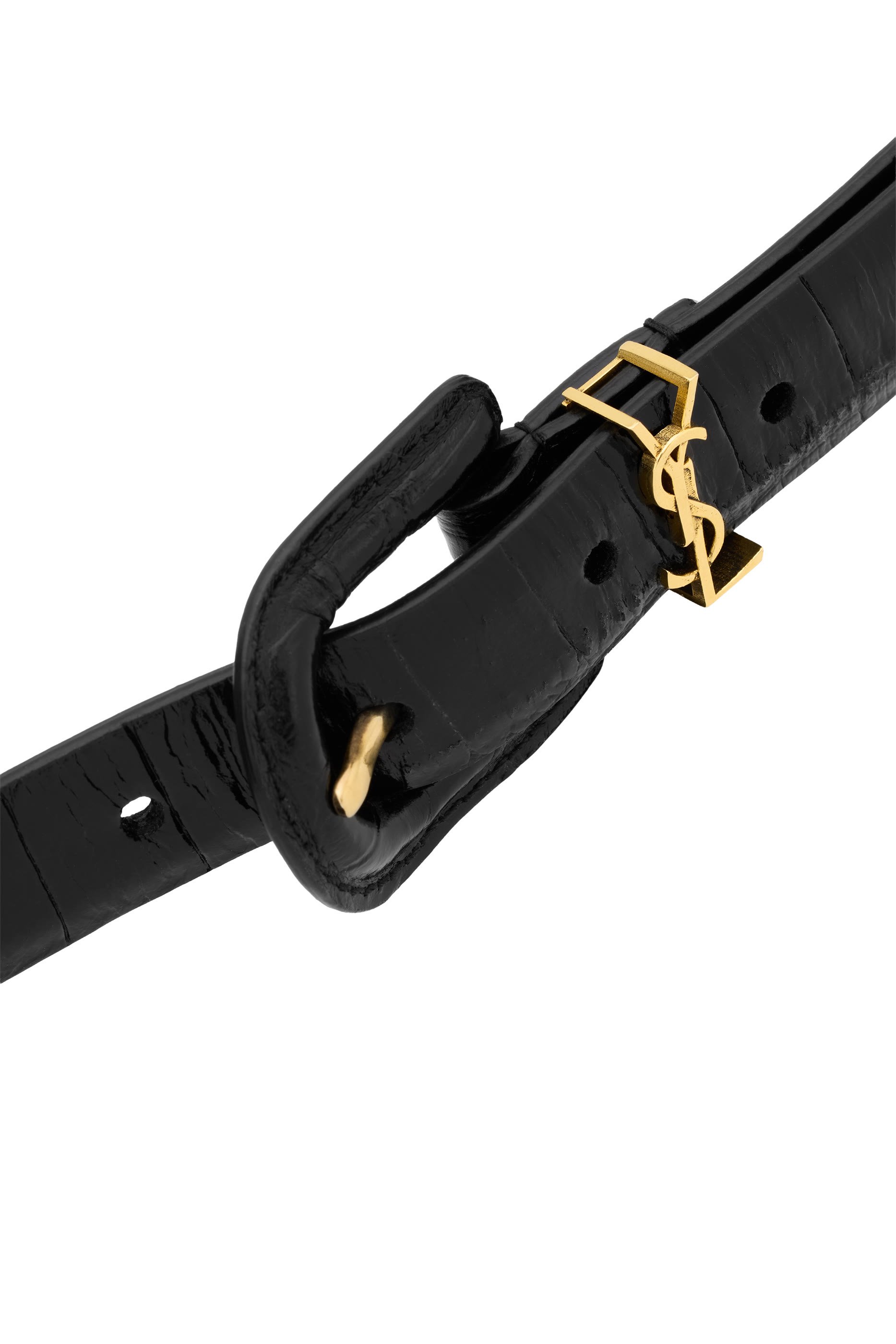 Cassandre Covered U-Buckle Thin Belt