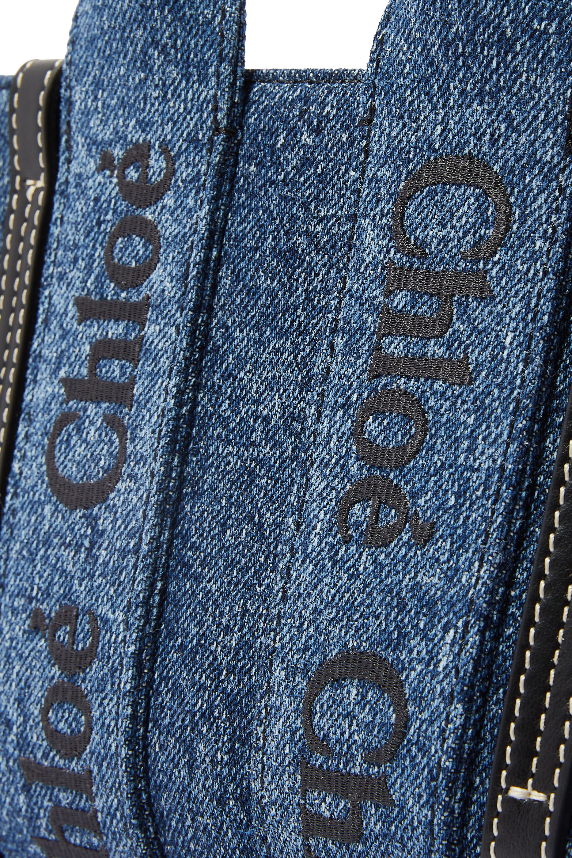 Mini Denim Woody Tote Bag