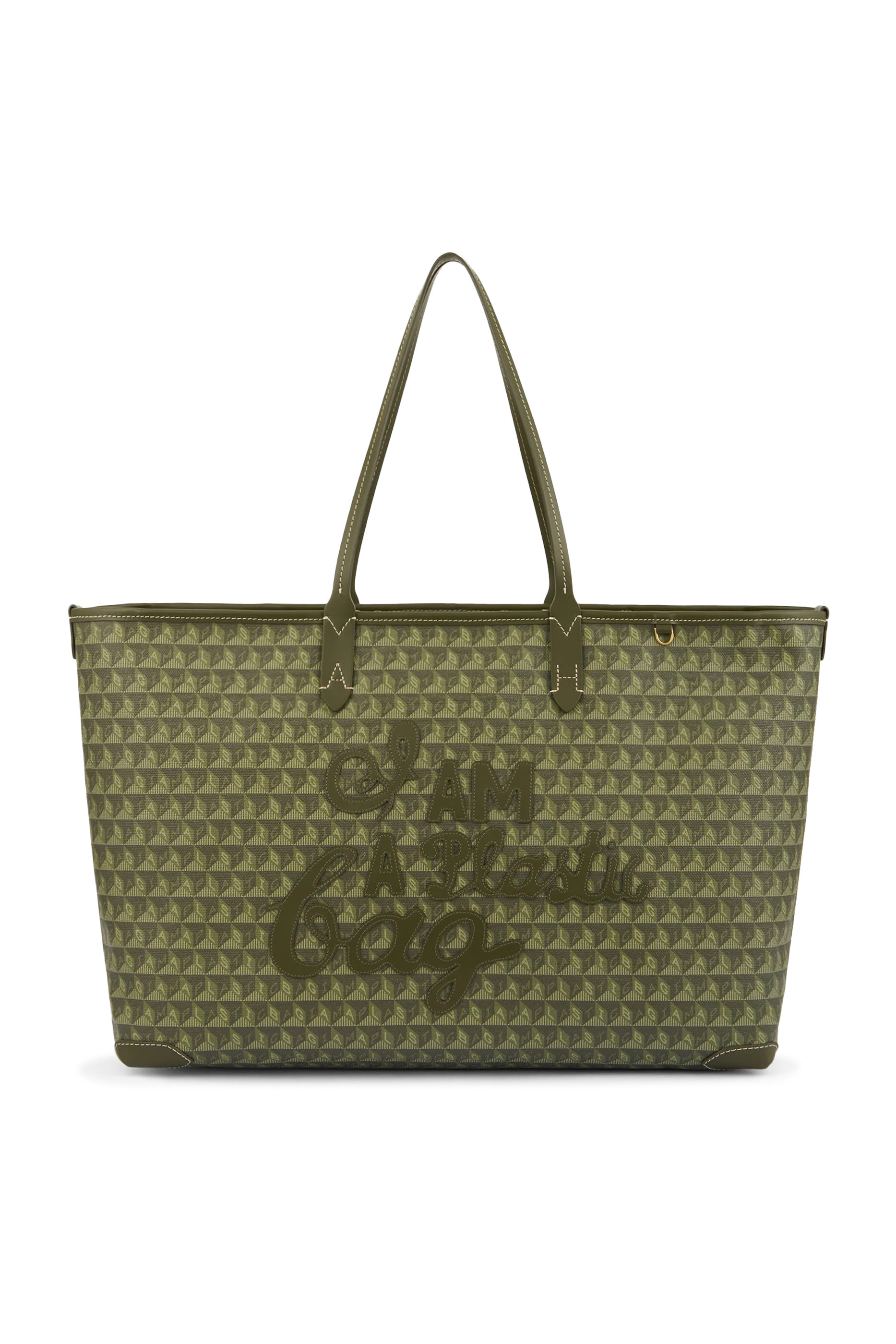 I Am a Plastic Bag Zipped Motif Tote Bag