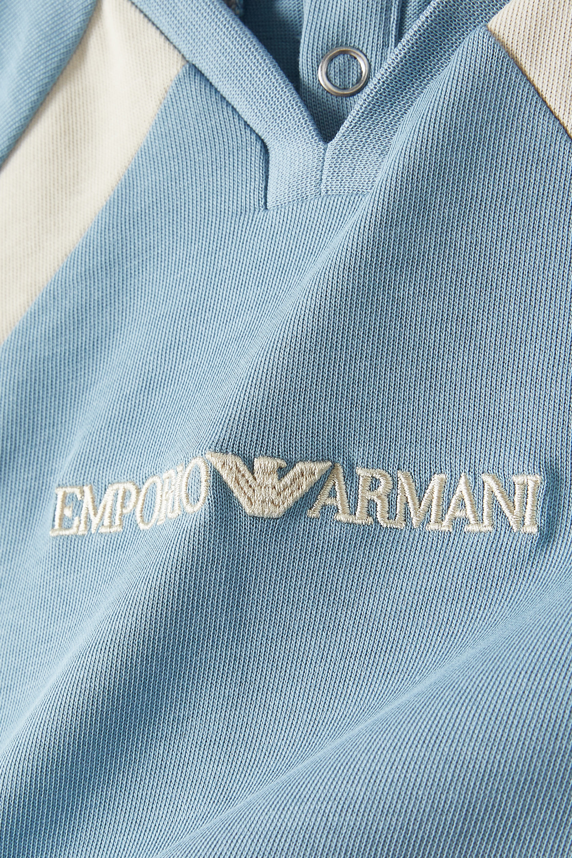 Kids Color Block EA Text Logo Shirt