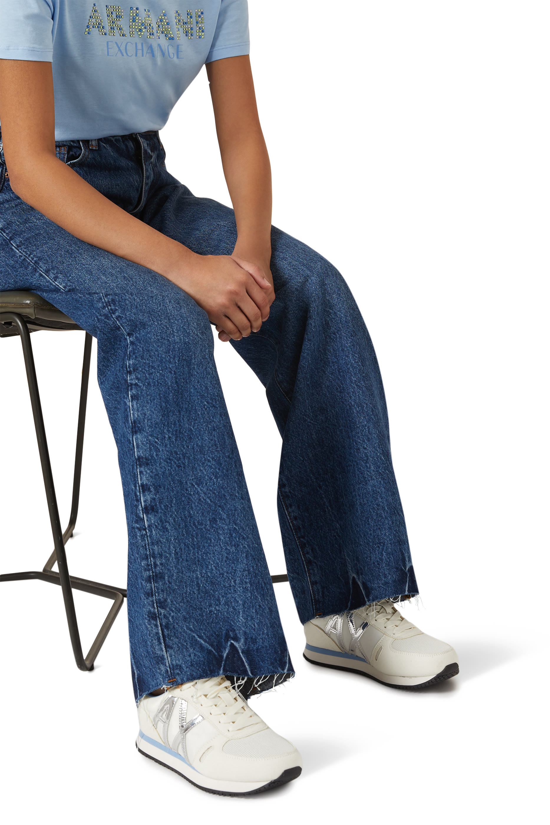 Logo Microfiber Sneakers