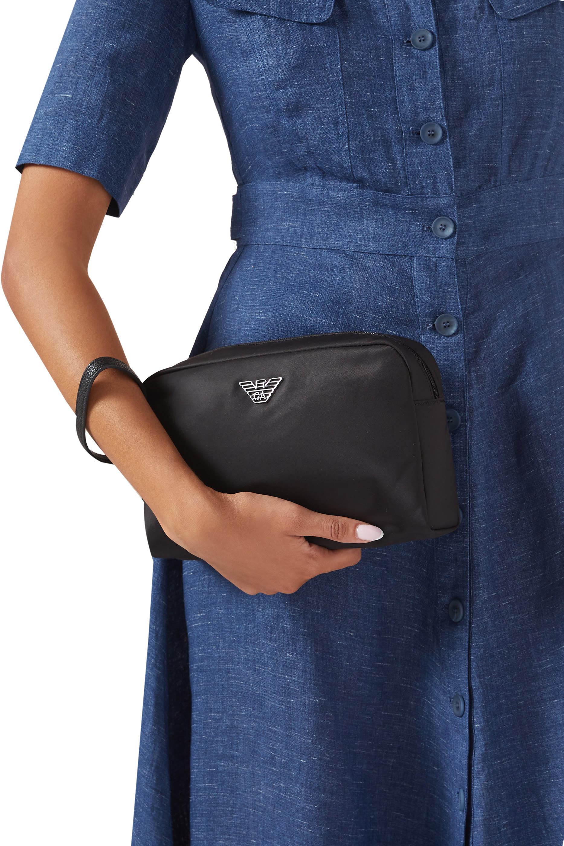 Eagle Logo Nylon Beauty Case