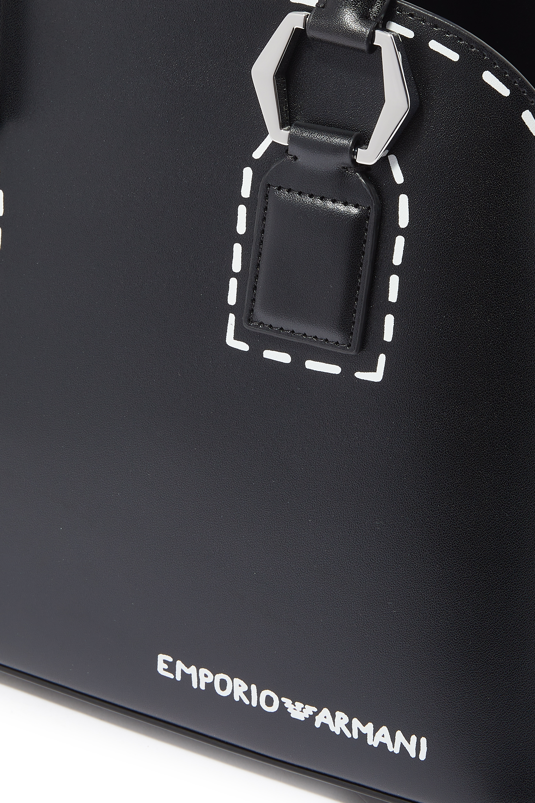 Trompe-L'Oeil Print Trapezoid Handbag