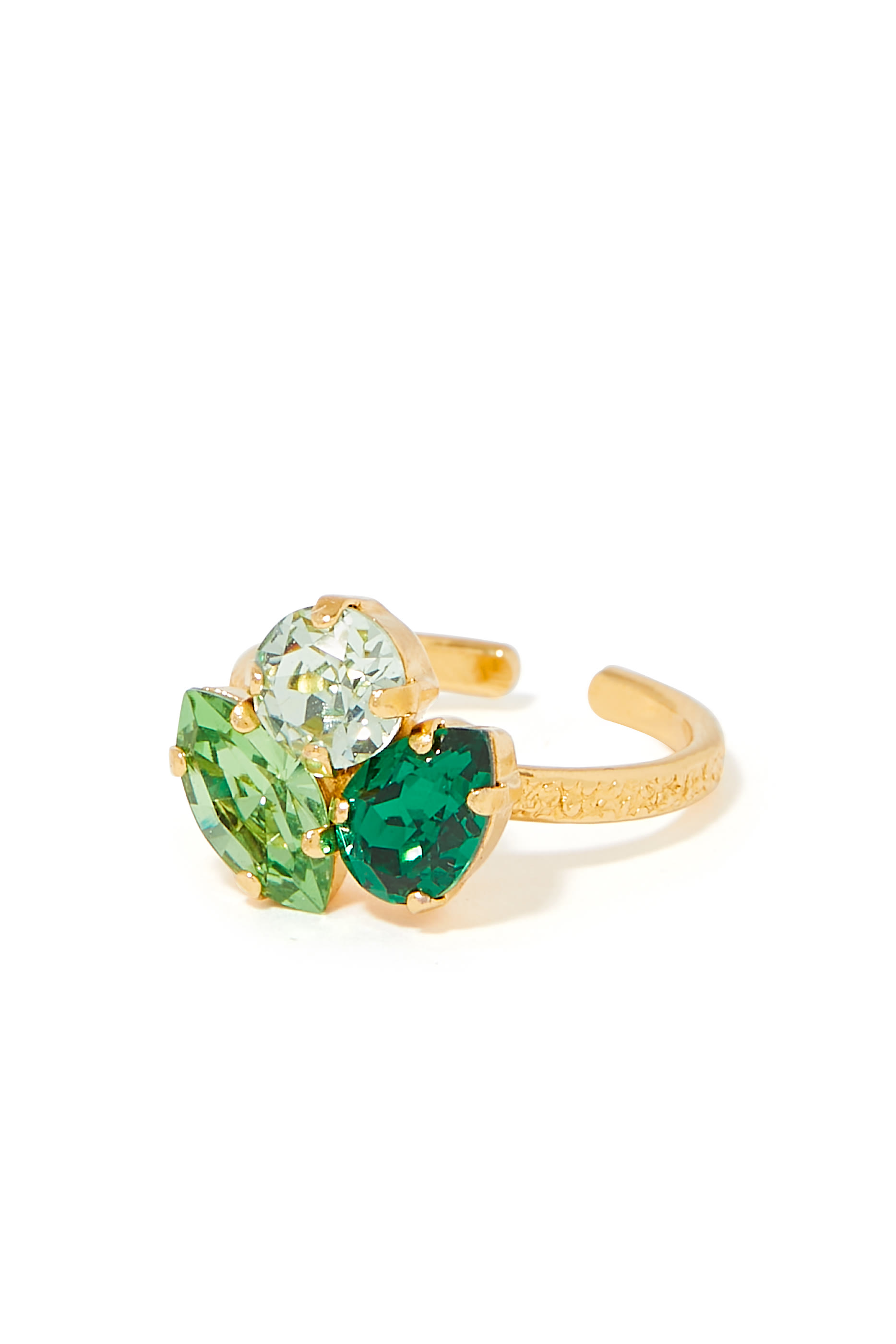 Ana Ring, 18k Gold Plated Metal &  Swarovski Crystals