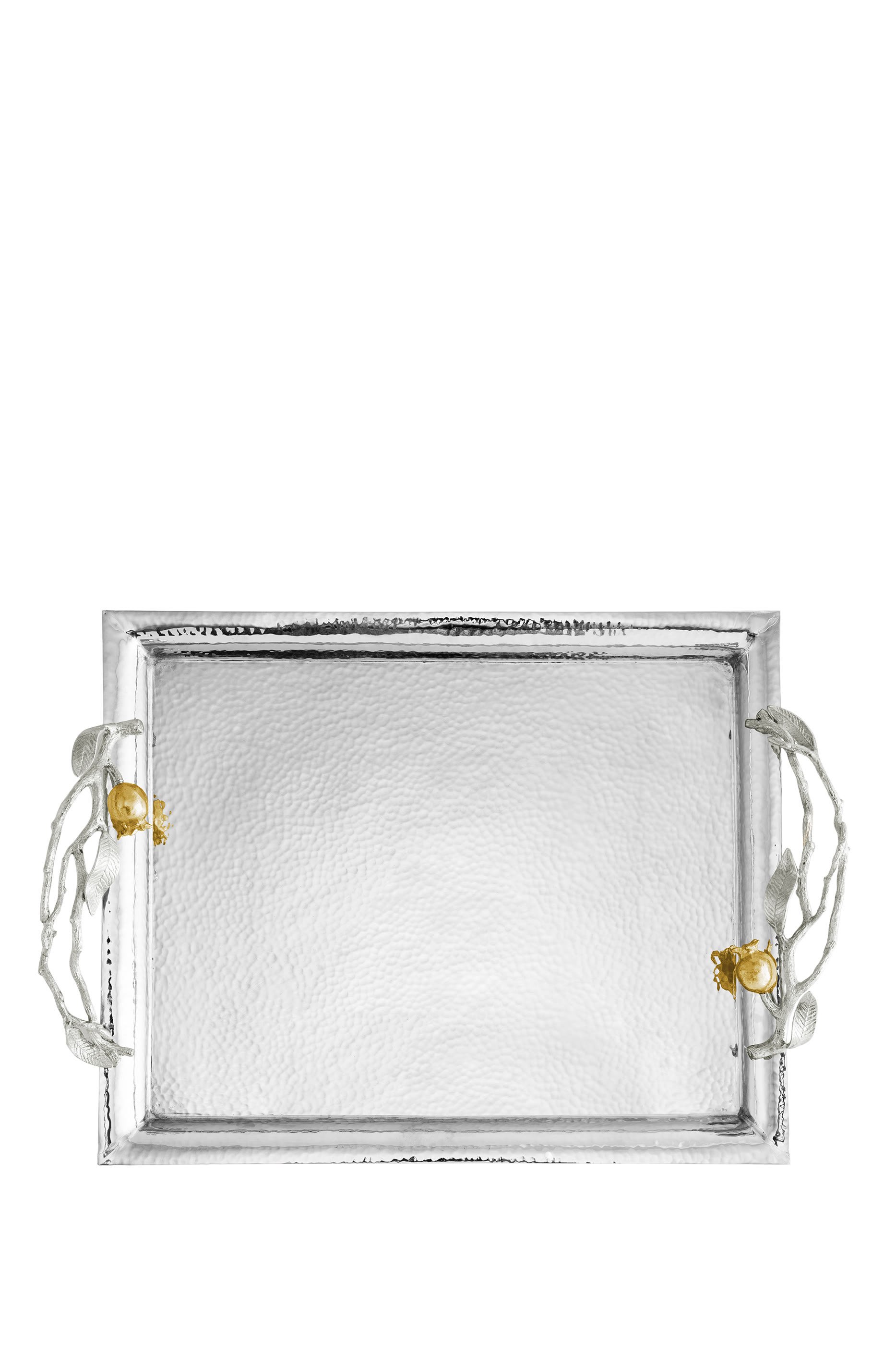 Pomegranate Silver & Gold Serving Tray