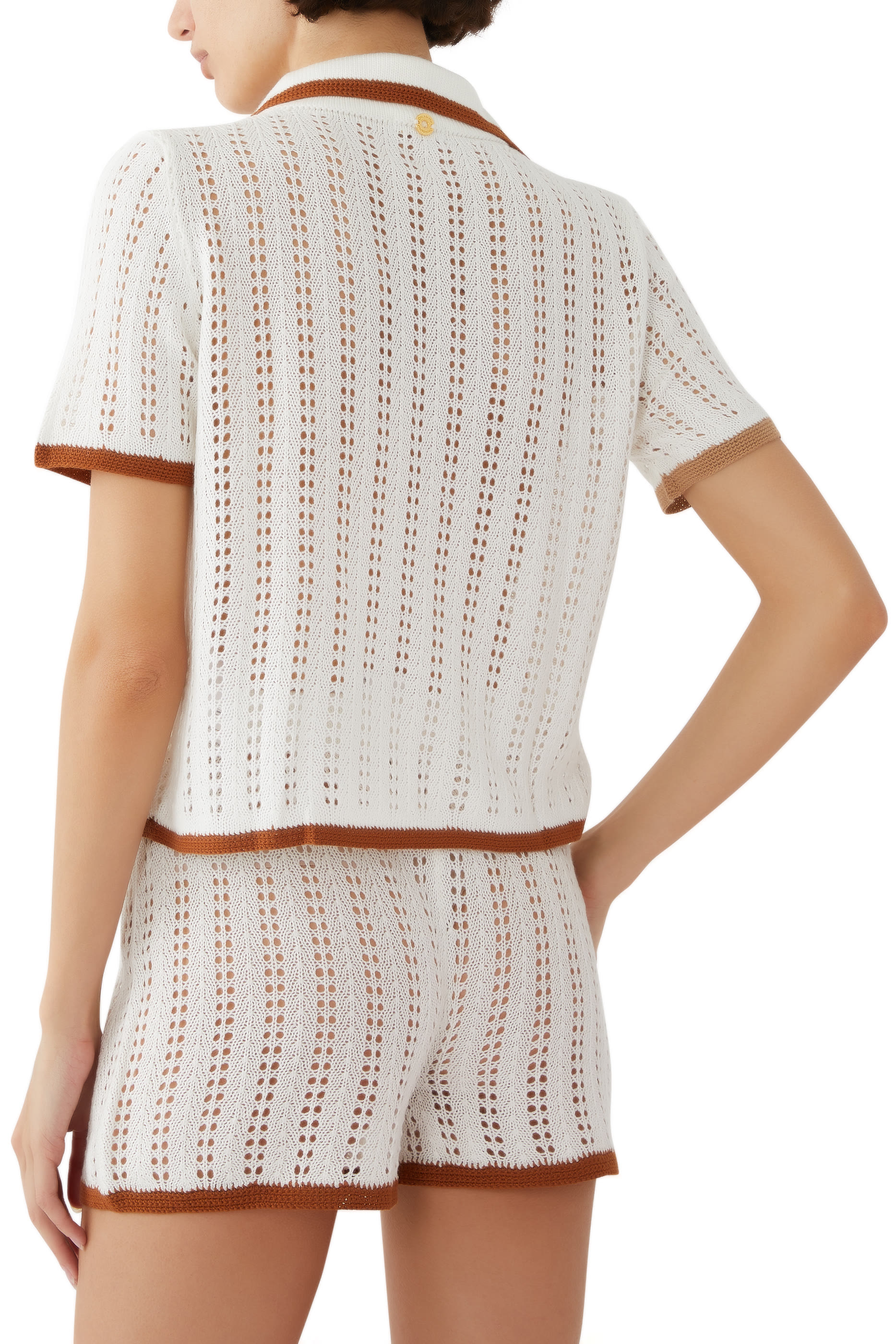 Crochet Tie-Front Shirt