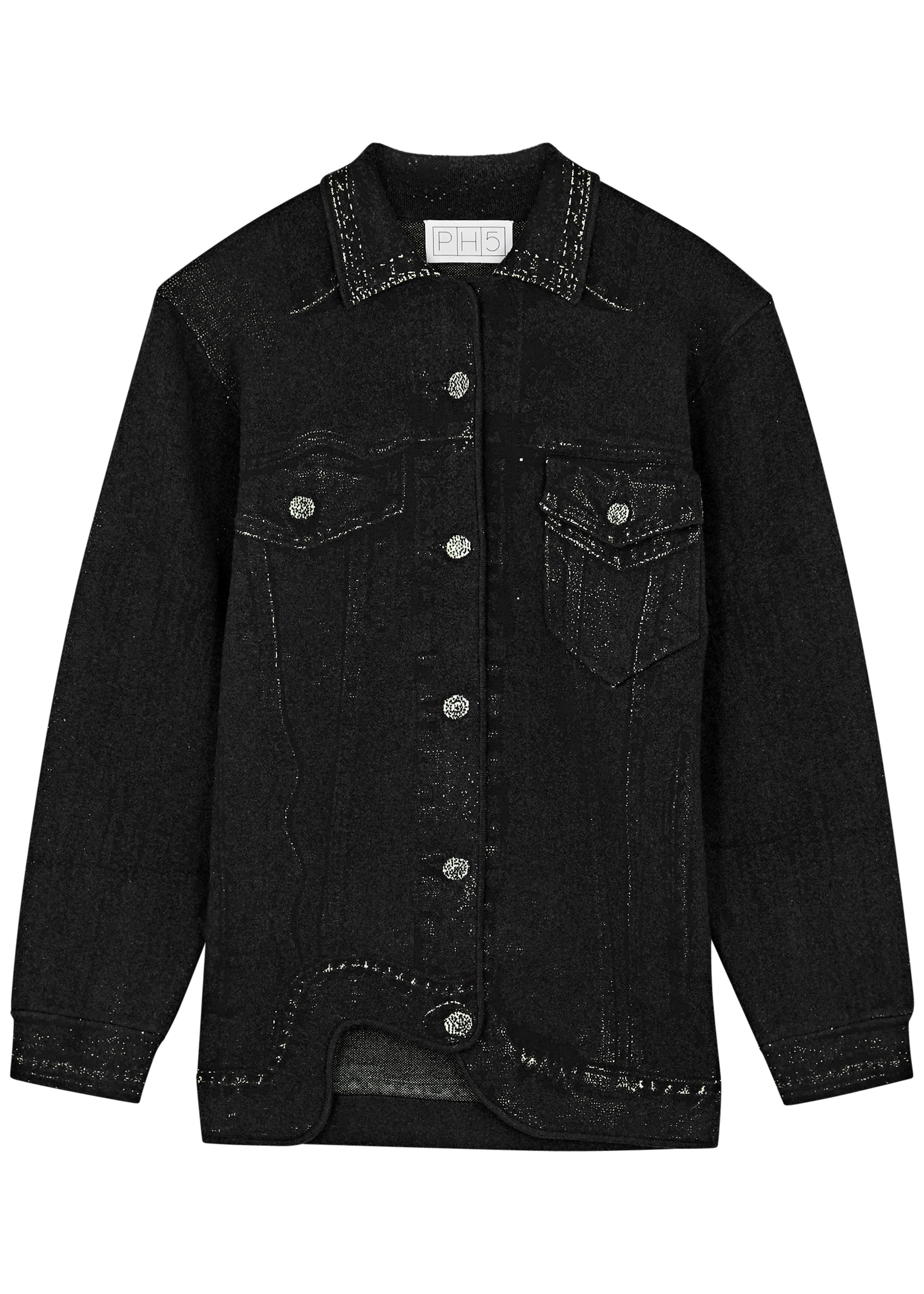 Hana Denim Print Oversized Jacket