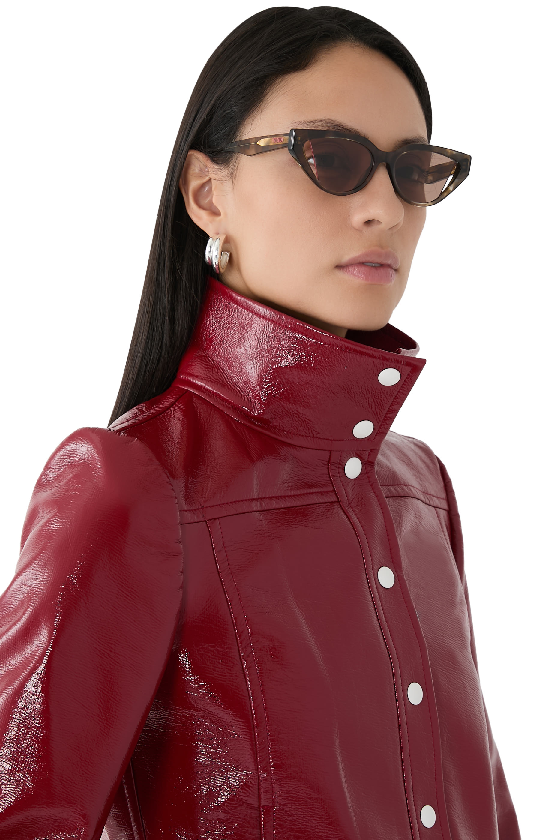 Fendi Way Brown Havana Cat Eye Sunglasses