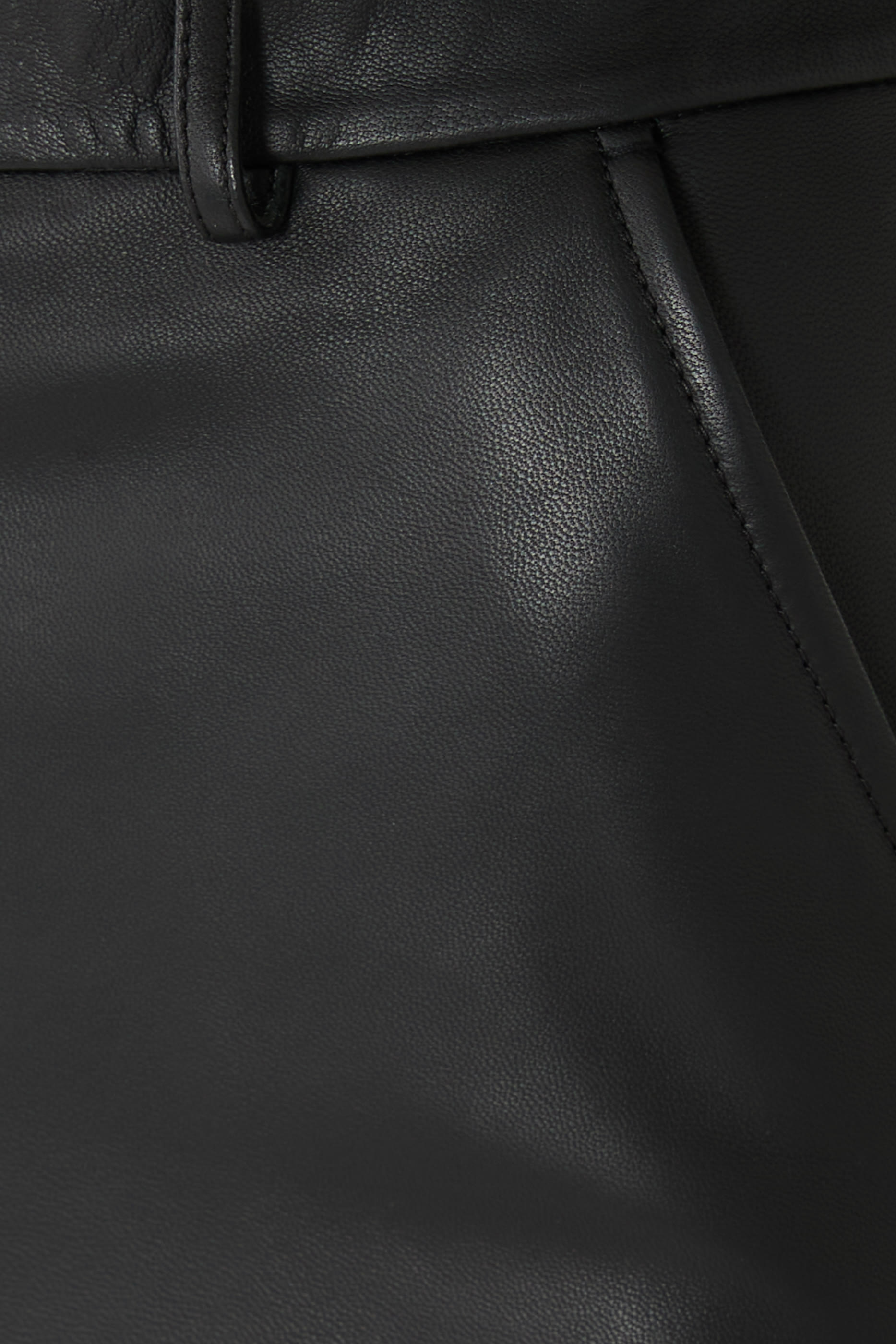 Glove-Quality Lambskin Nappa Leather Palazzo Trousers