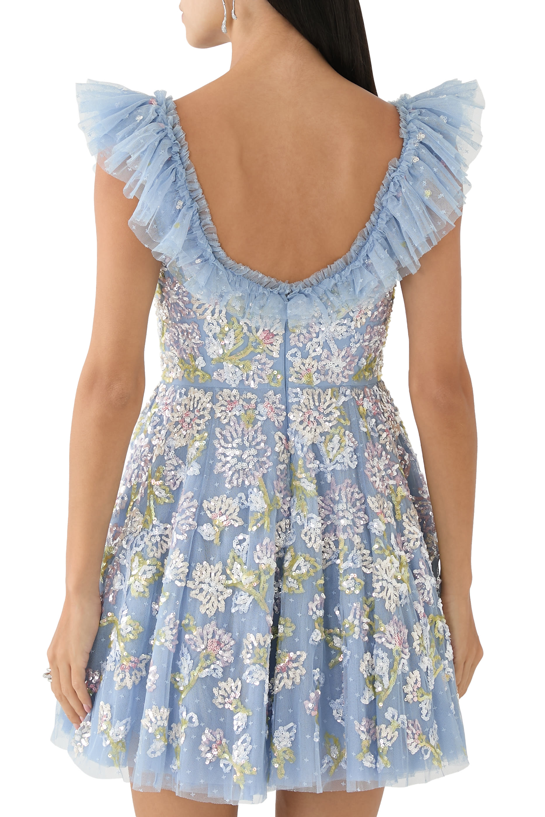 Sequin Dandelion Ruffle Ballerina Dress