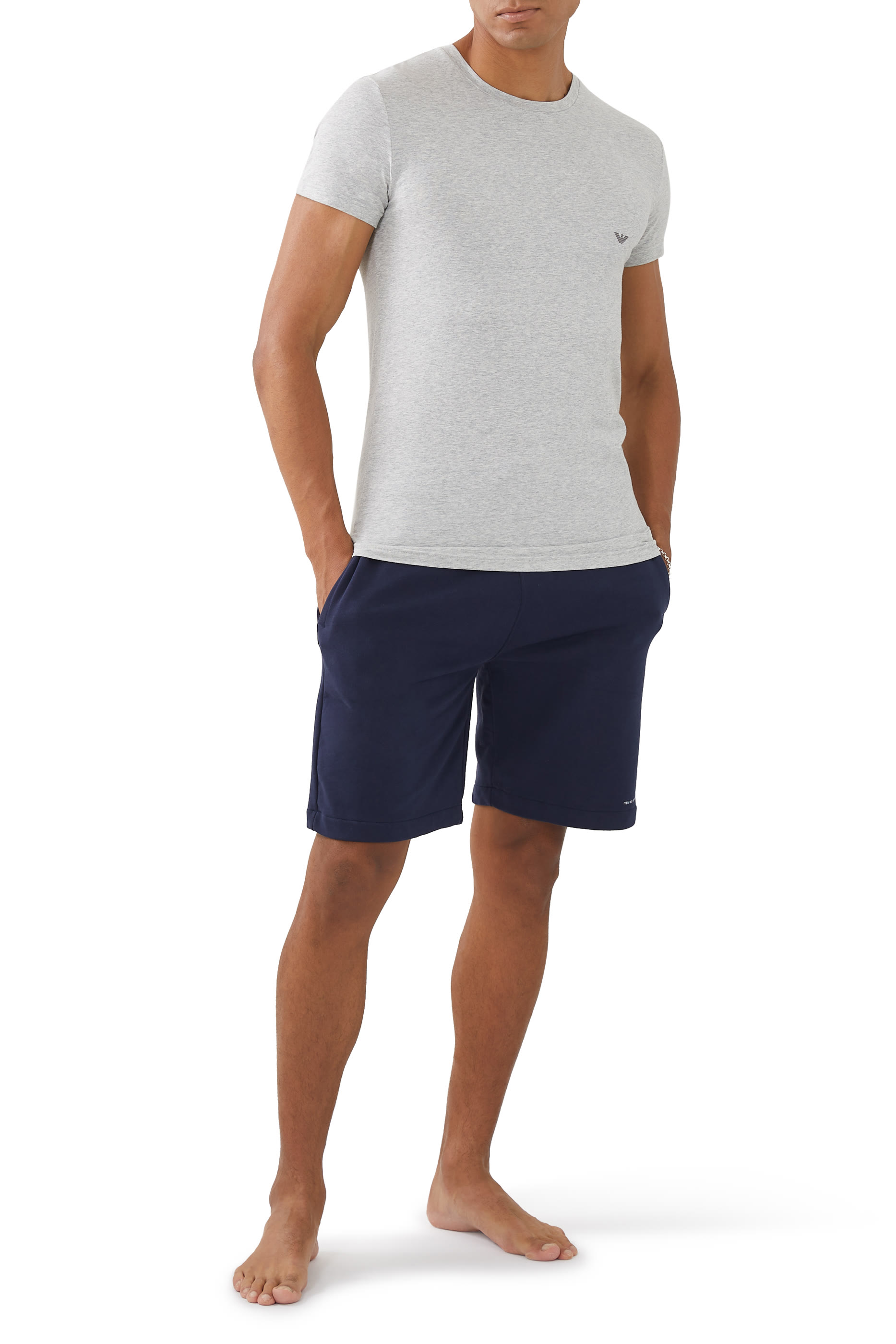 Stretch Cotton Eagle Logo T-Shirt