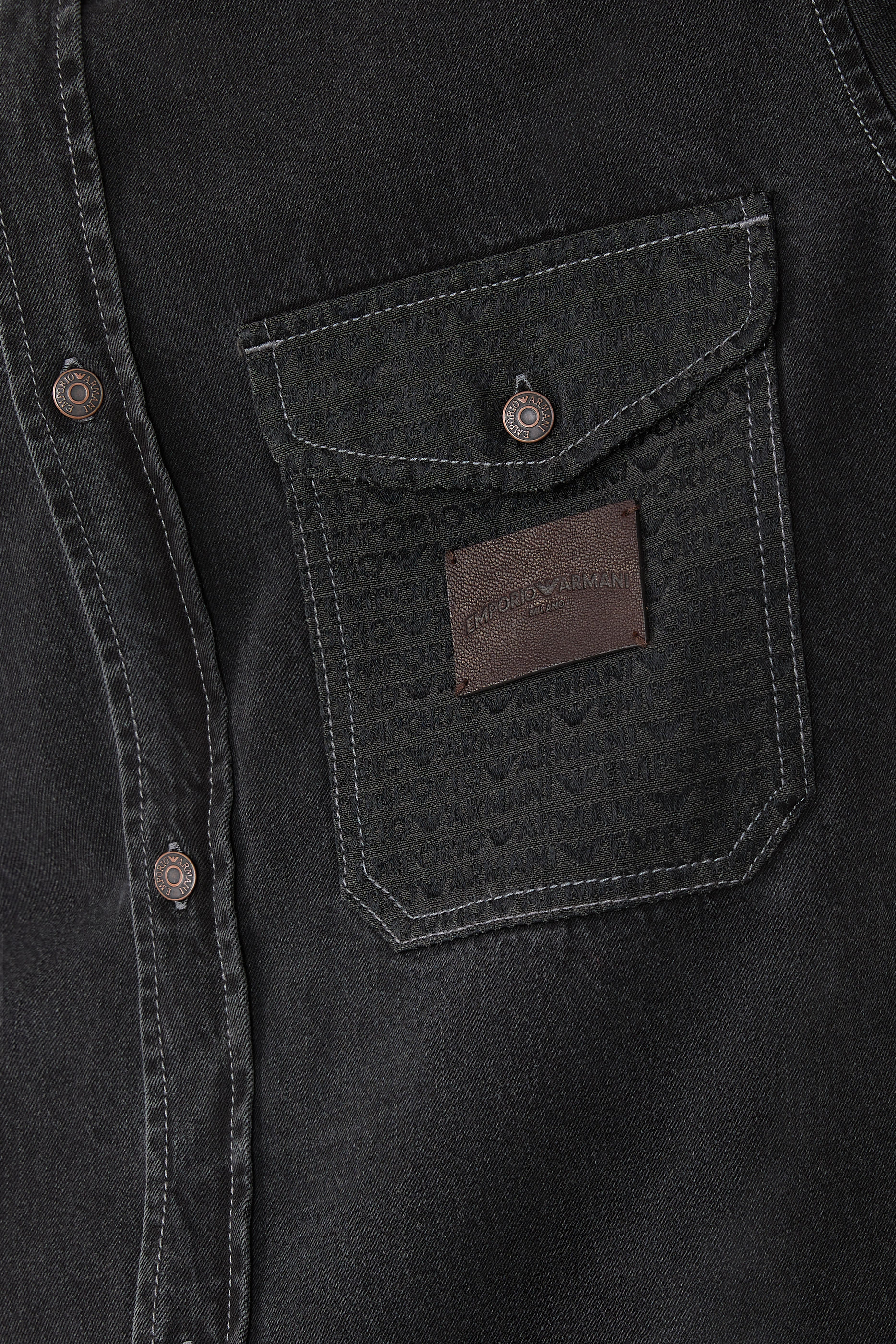 Short-Sleeved Denim Shirt