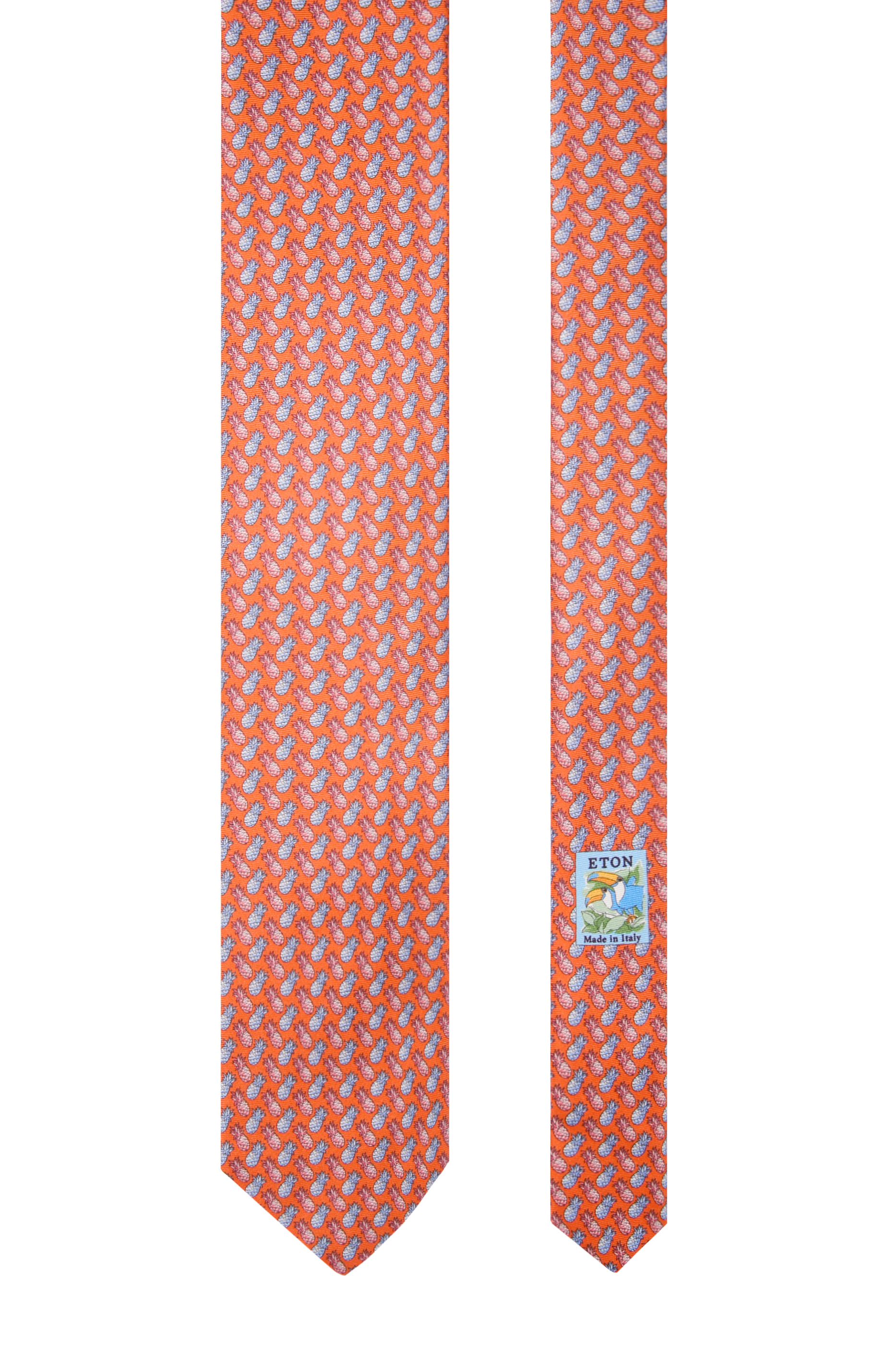Ananas Print Silk Tie