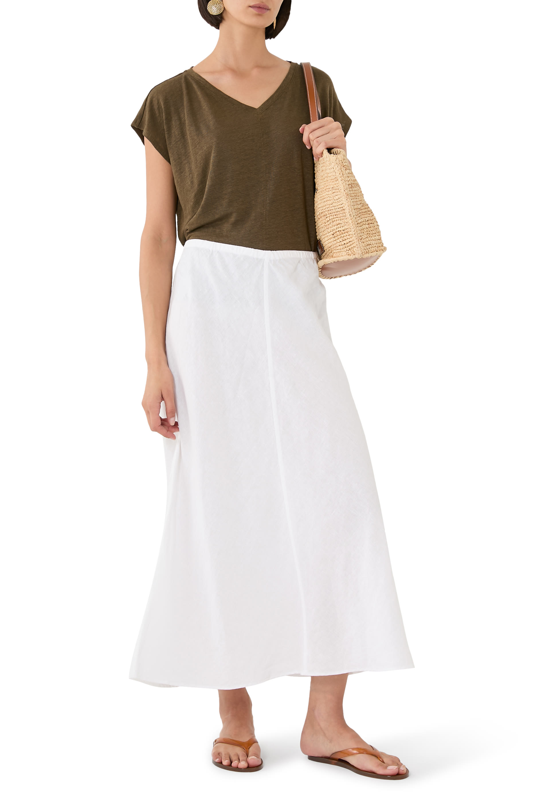 Organic Linen Bias Skirt
