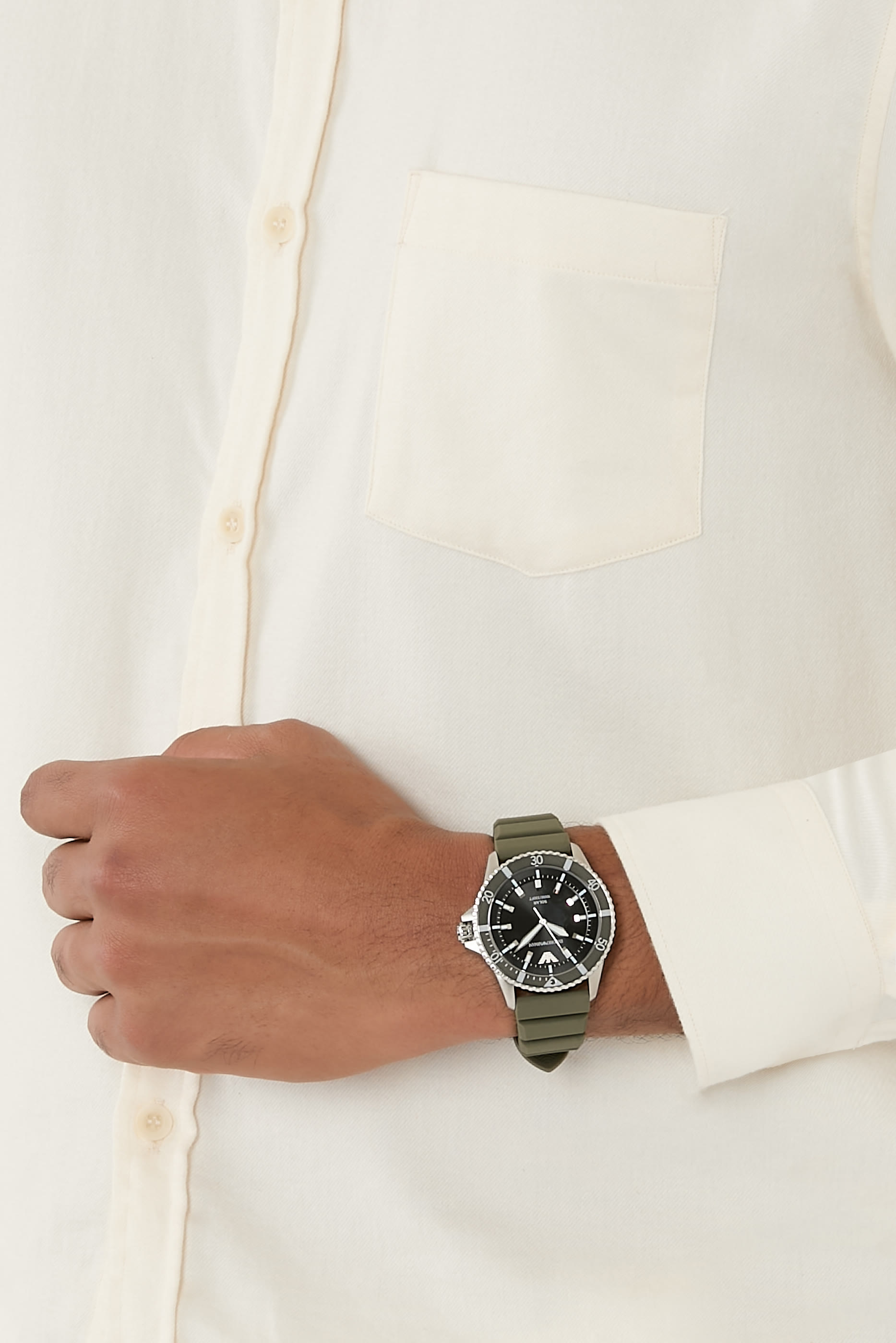  World Explorer Solar-Powered Three-Hand Silicone Watch