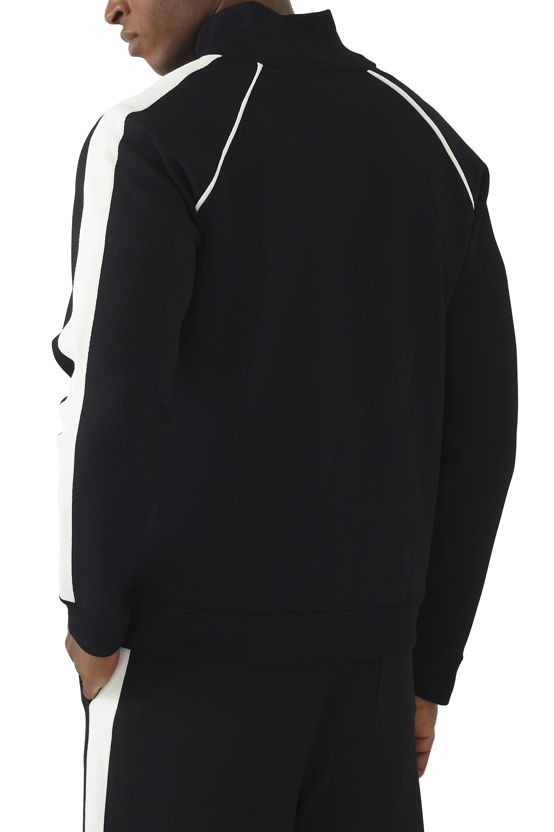 High-Neck Zipped VLogo Sweatshirt