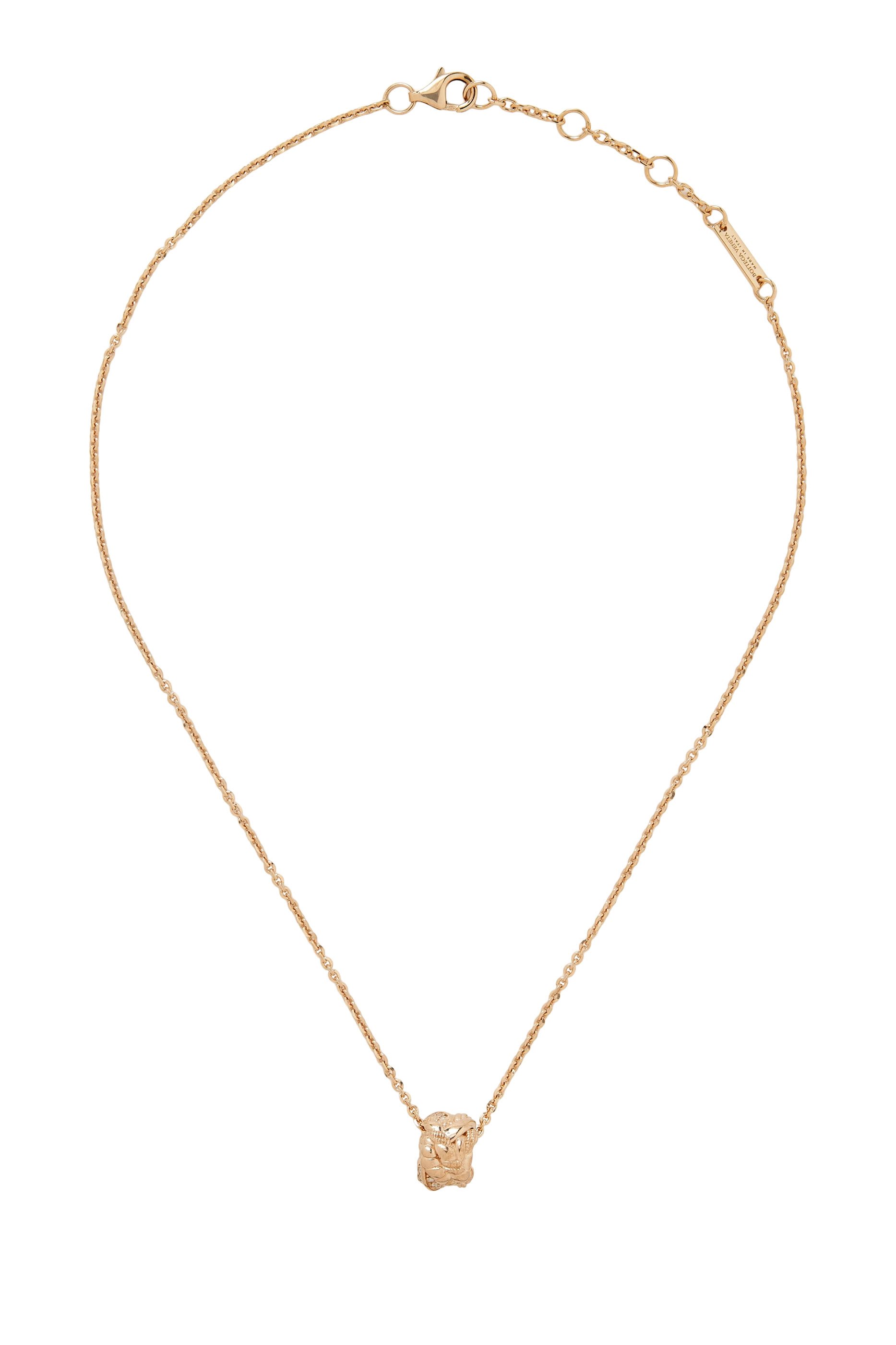  Intreccio Pendant Necklace,  18k Gold-Finish Sterling Silver & Cubic Zirconia