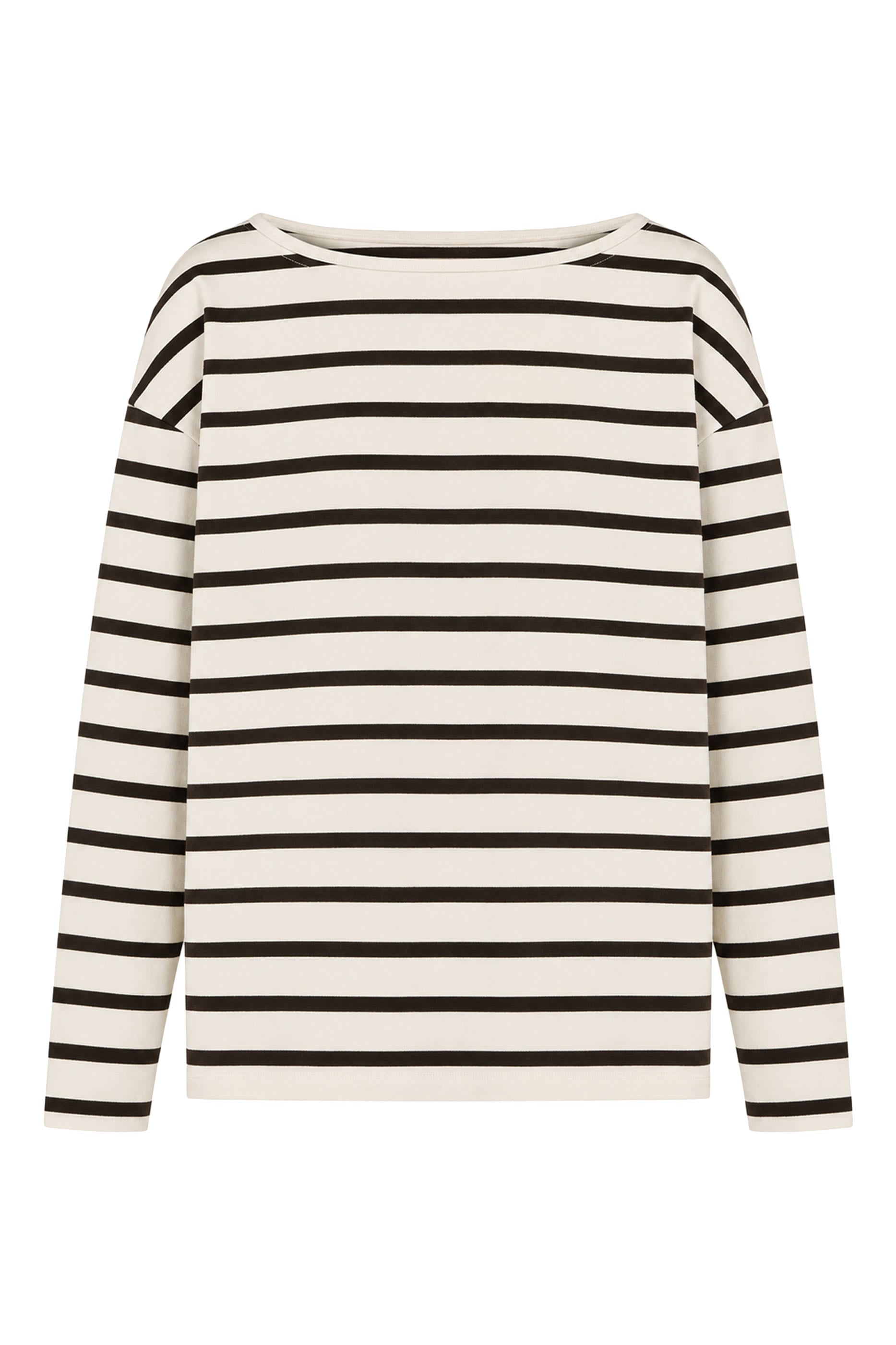 Boat Neck Long Sleeve Top