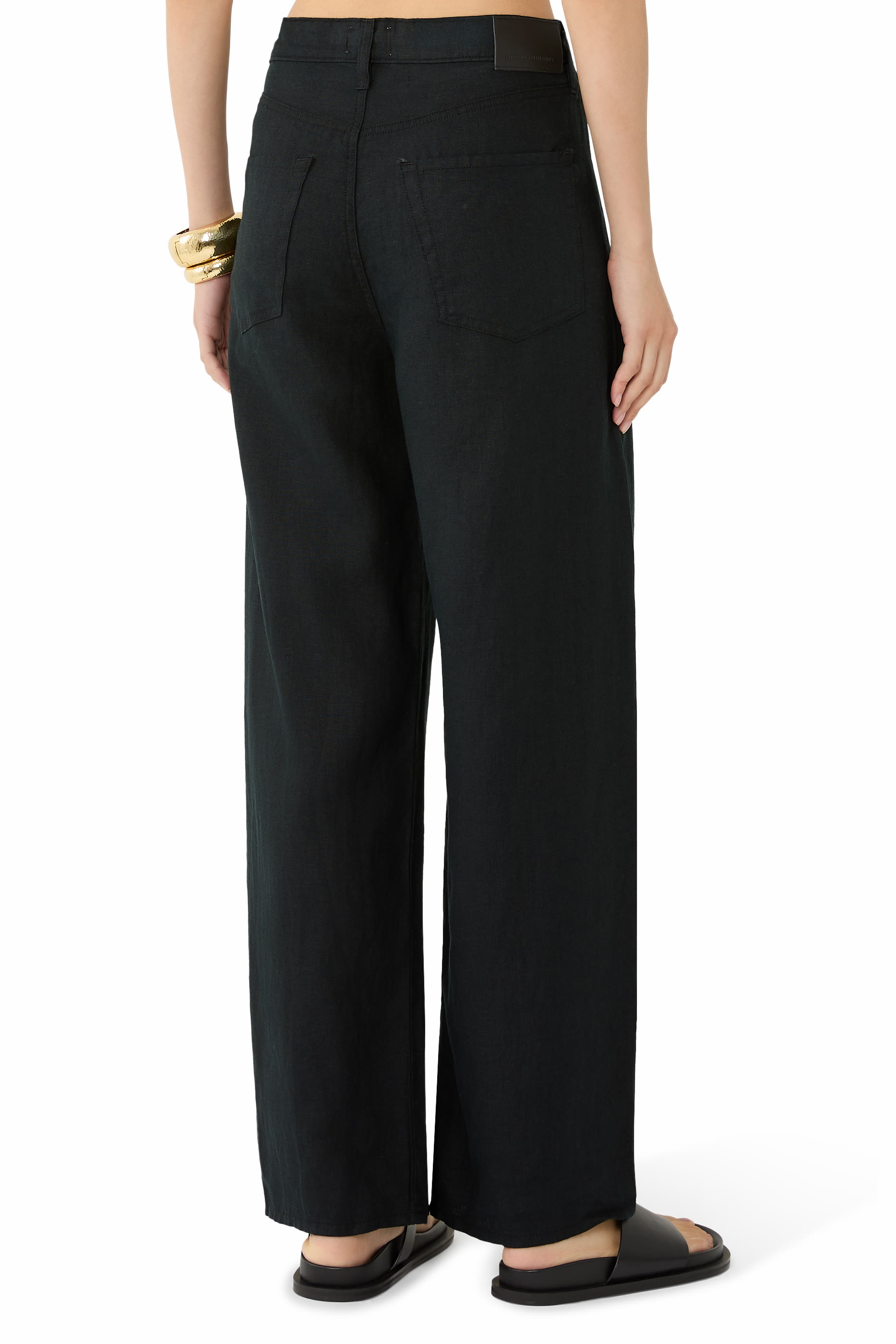 Brynn Pull-On Linen Trousers 