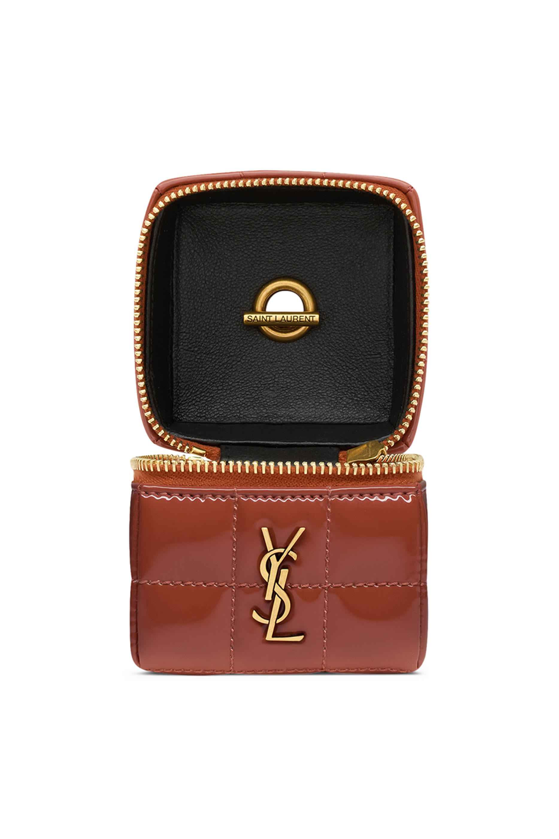 Cassandre Matelass&eacute; Carr&eacute; Mini Cube in Patent Leather