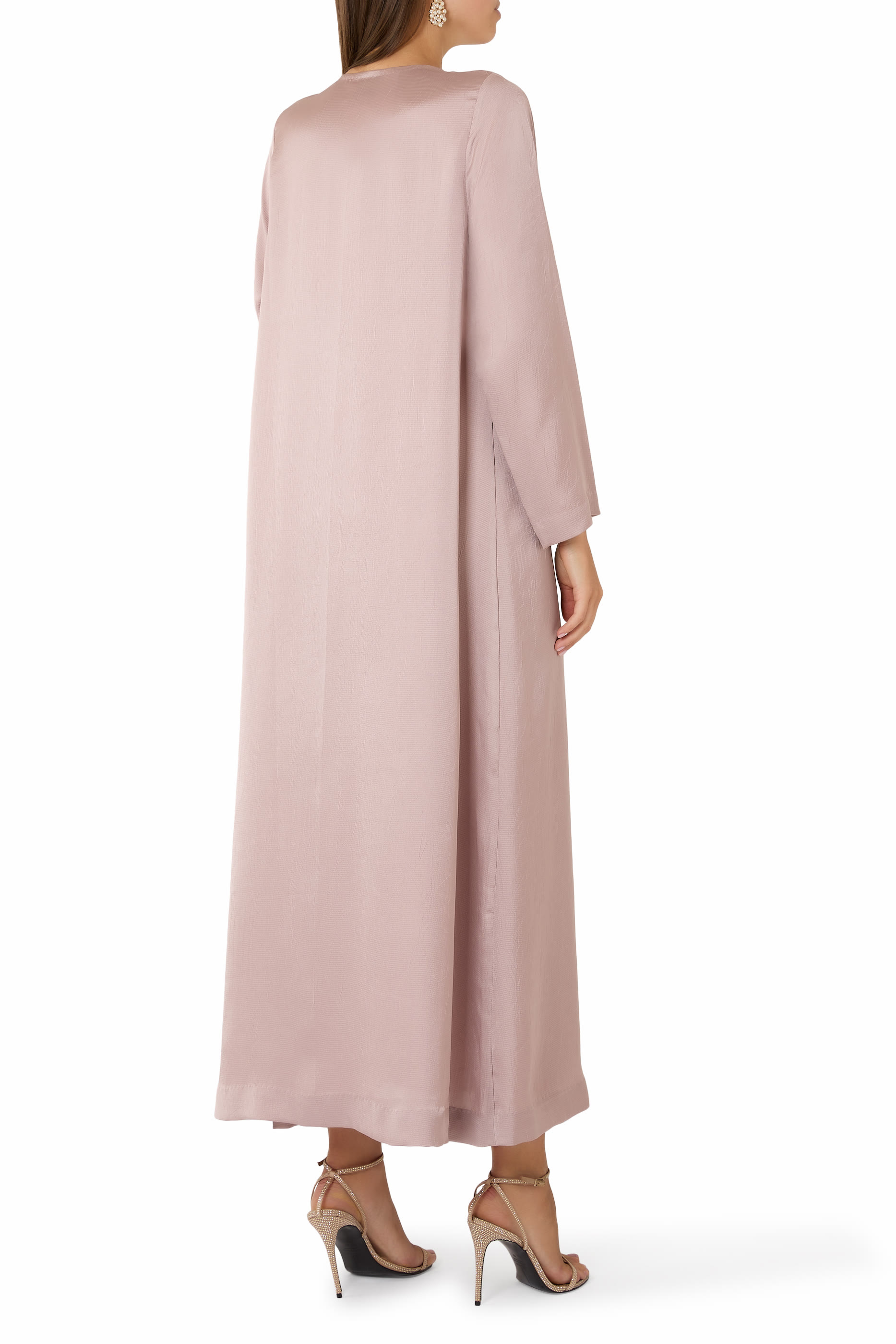 Intricate Embellished Neck Cut-Out Detail Dress