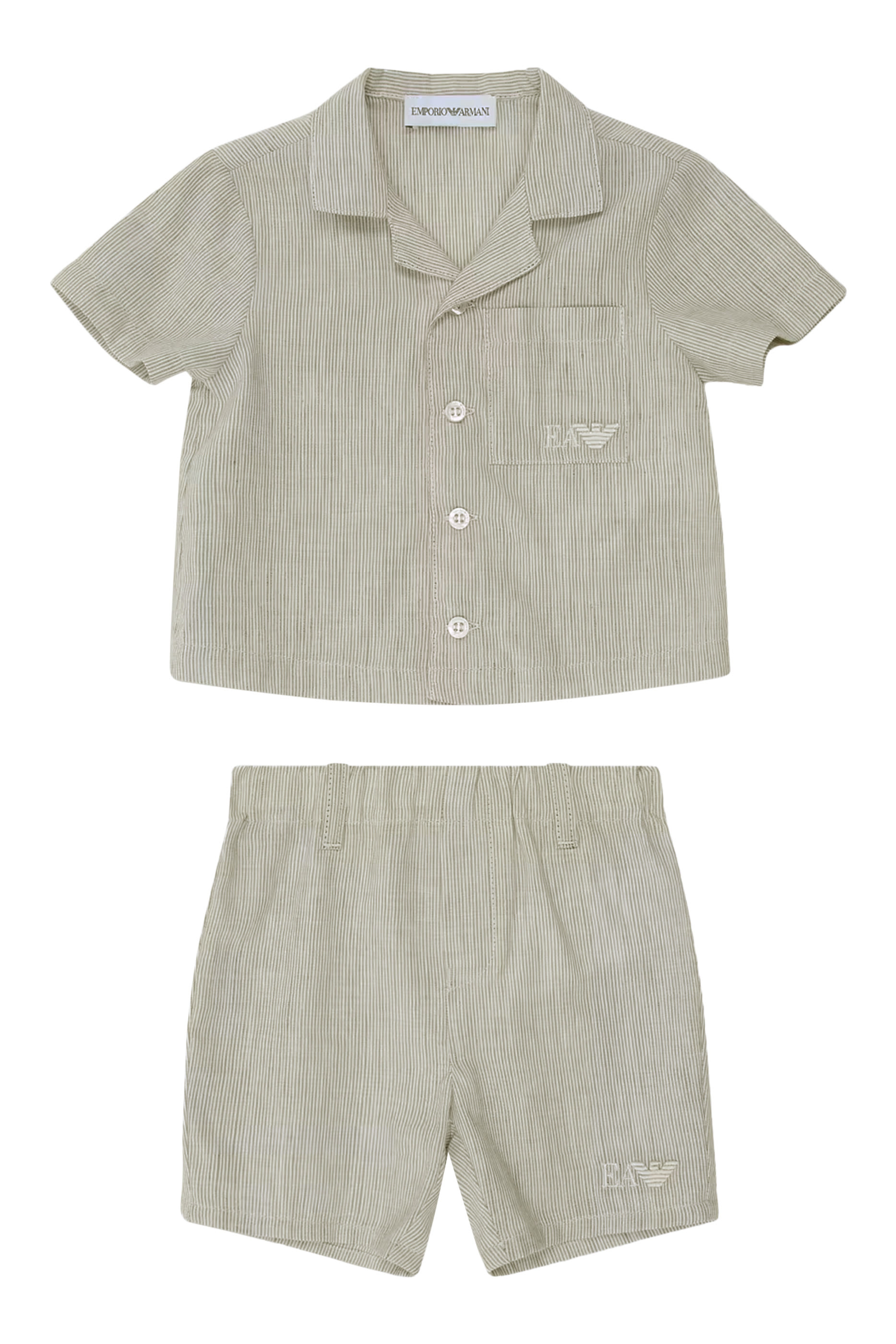 Kids Stripe Logo Shirt & Shorts Set