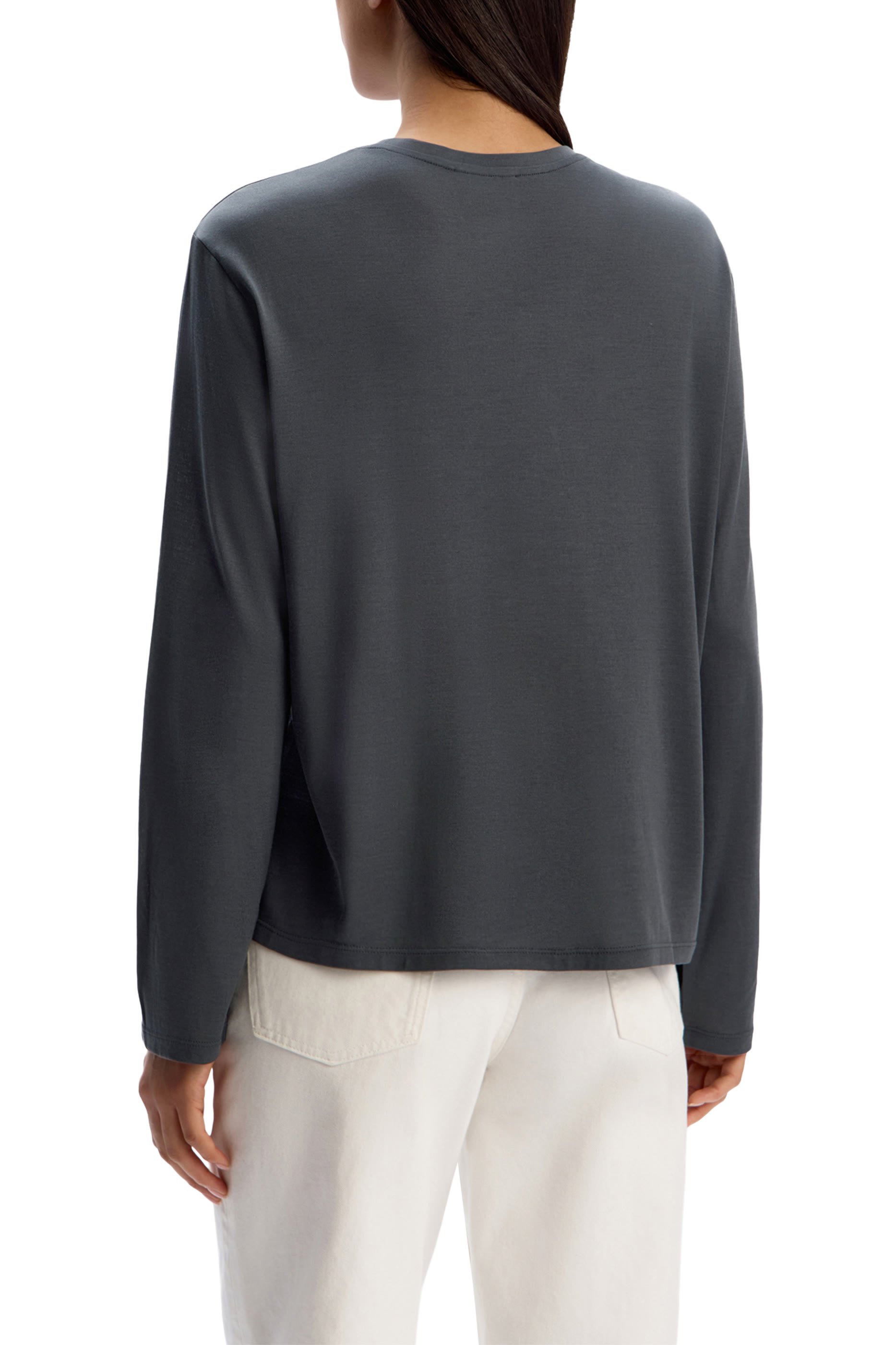 Silk Jersey Long-Sleeve Top