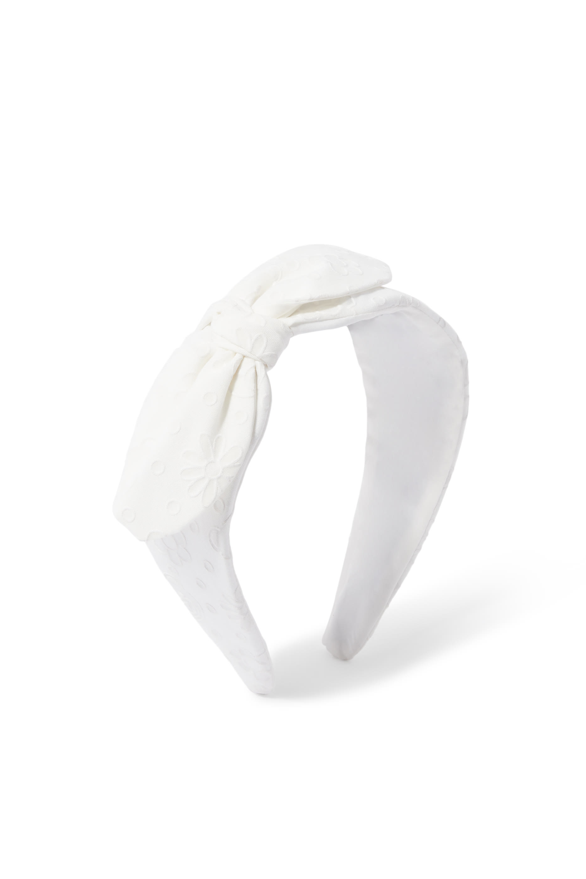 Kids Flower Embroidery Headband with Bow