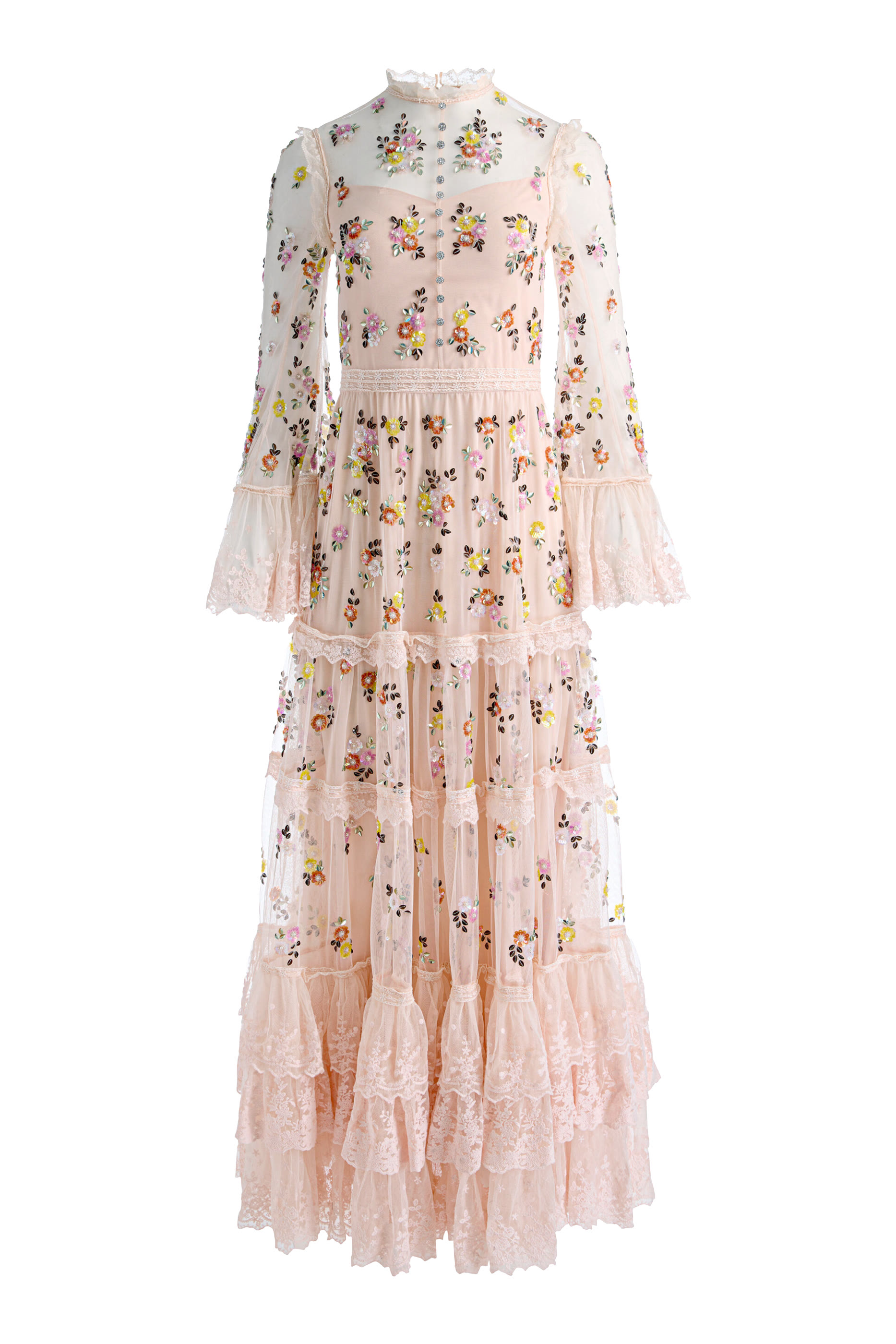 Allegra Embellished Lace Maxi Gown