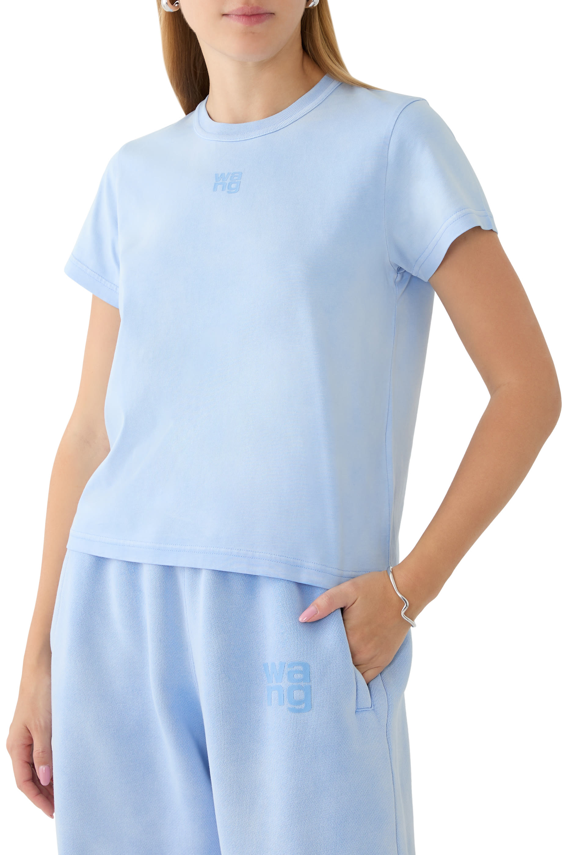 Essential JSY Shrunk with Puff Logo and Bound Neck T-Shirt