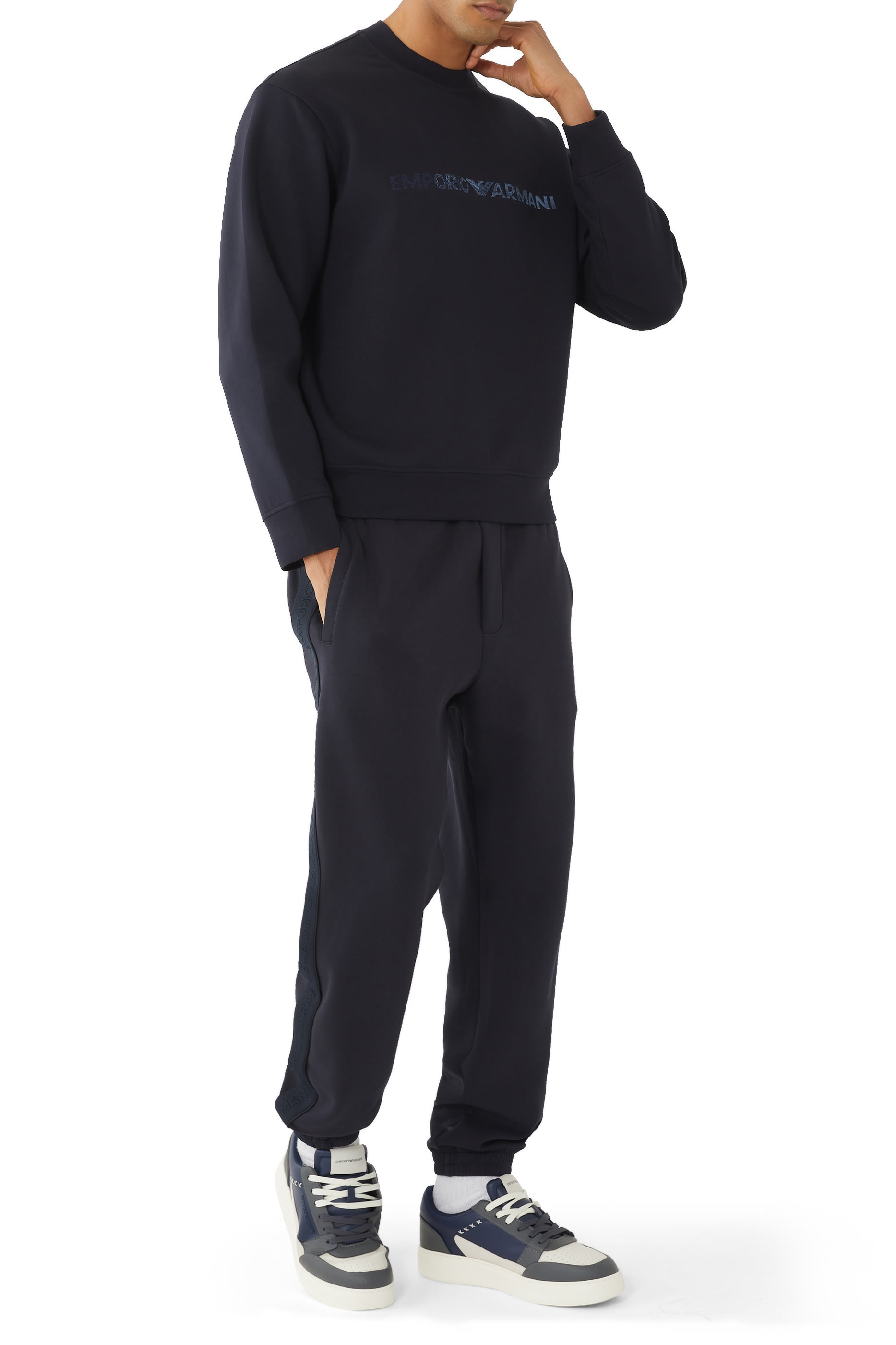 Logo Tape Double-Jersey Joggers