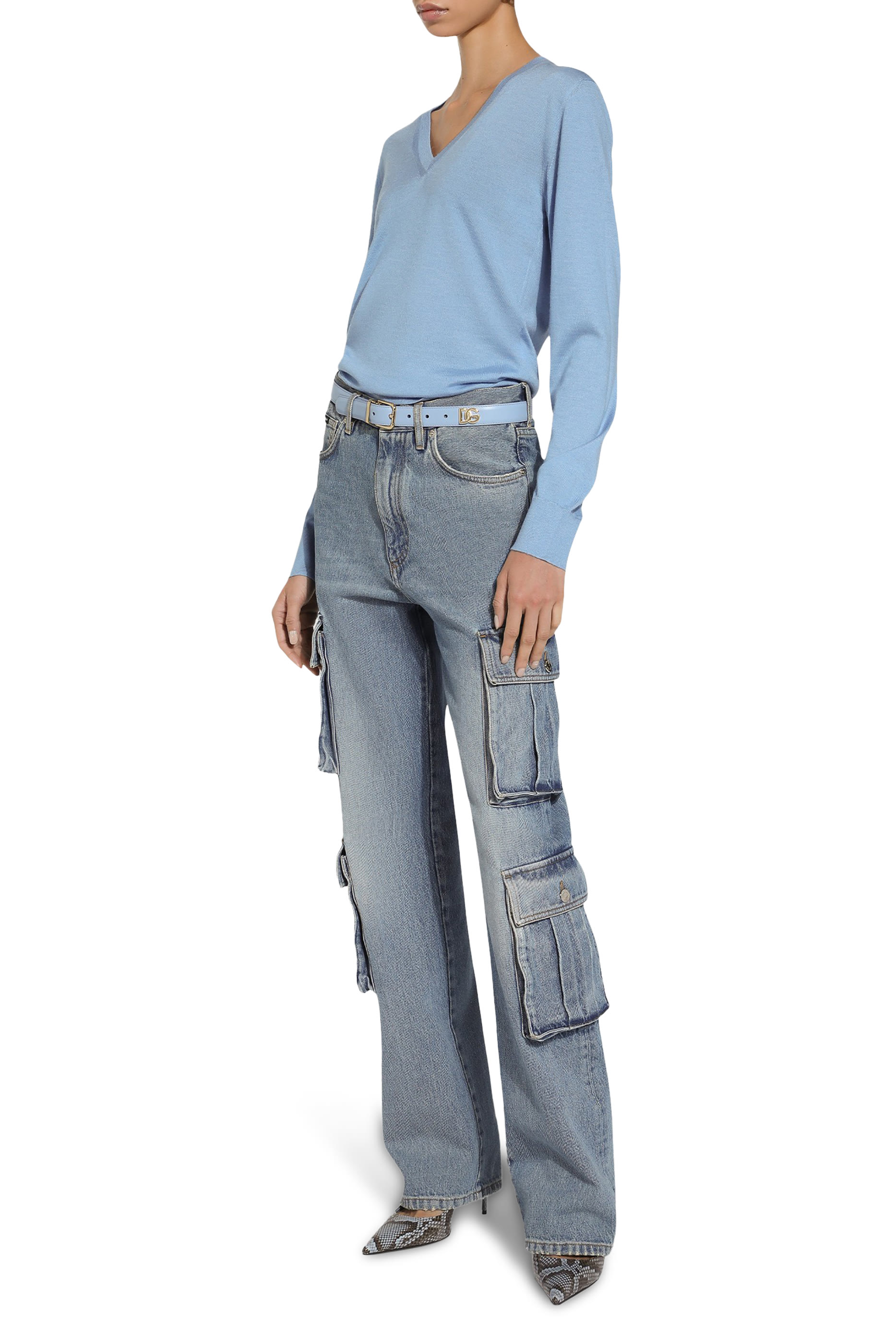 Cotton Demin Cargo Pants