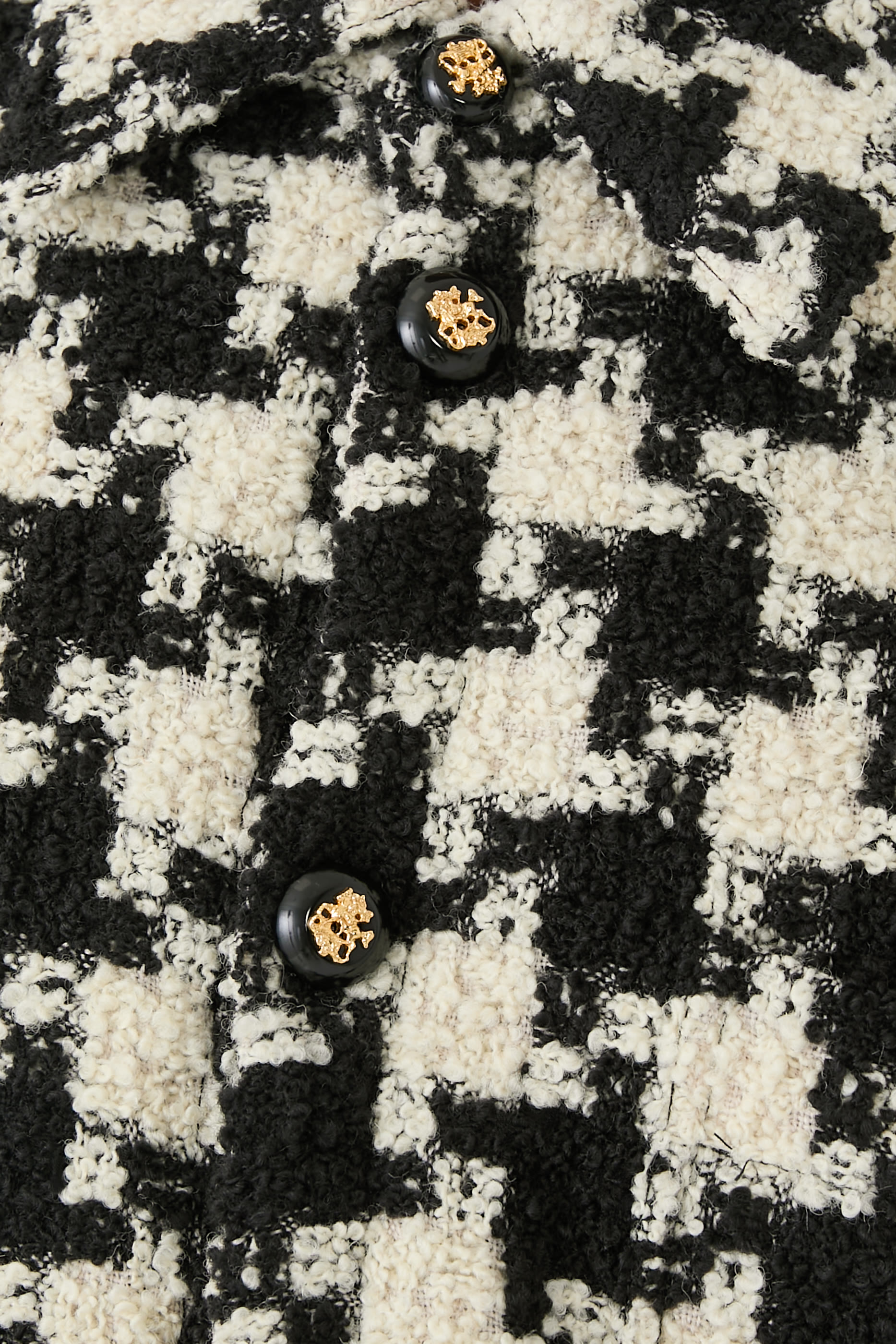 Wool Shirt Jacket with Shell Foot Pattern