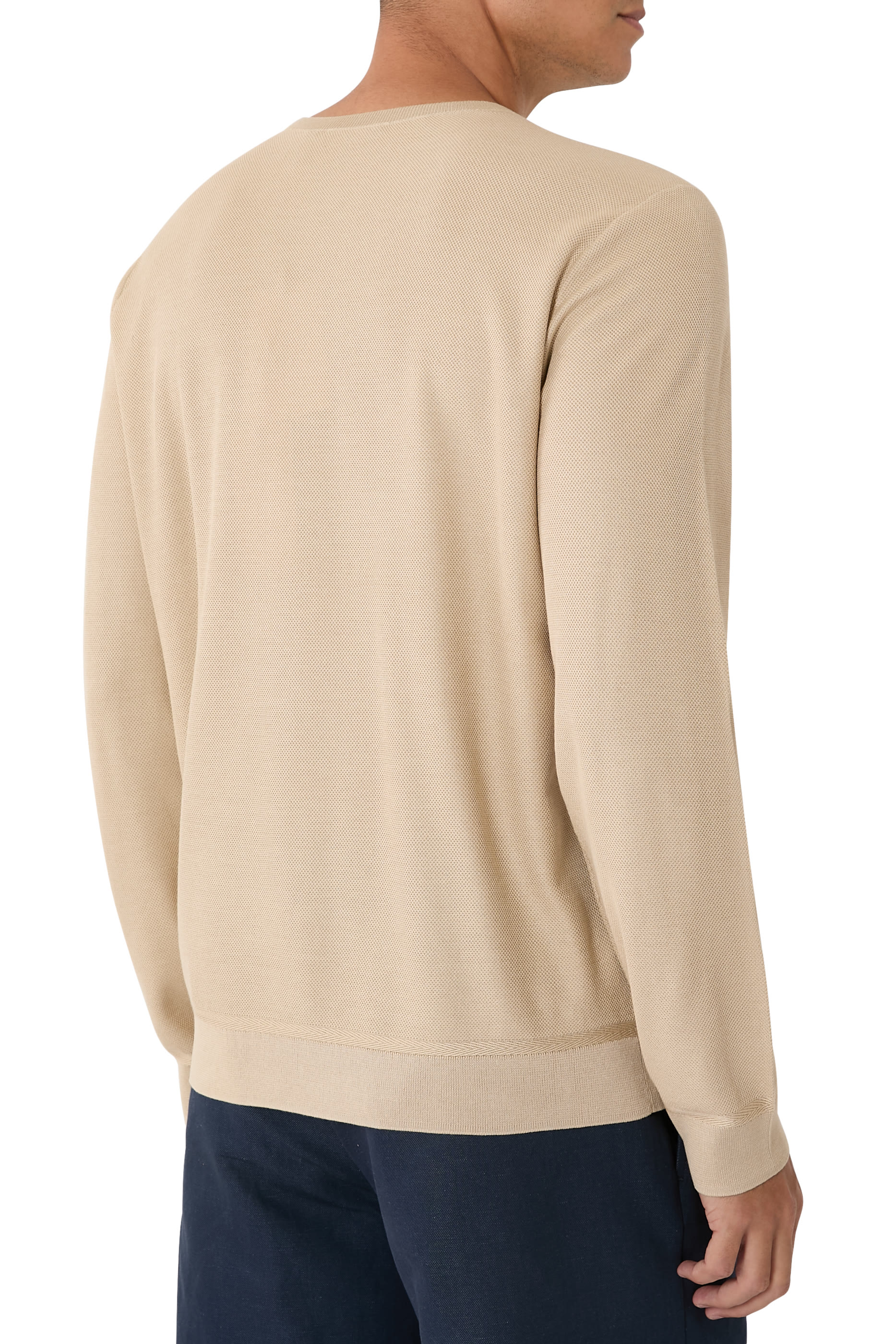 Silk-Cotton Crewneck Sweater