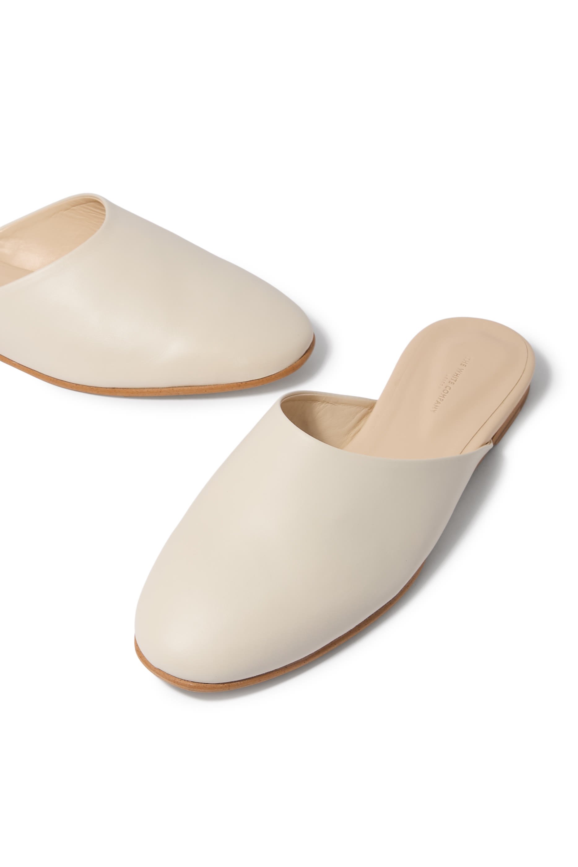 Leather Flat Mule Shoes