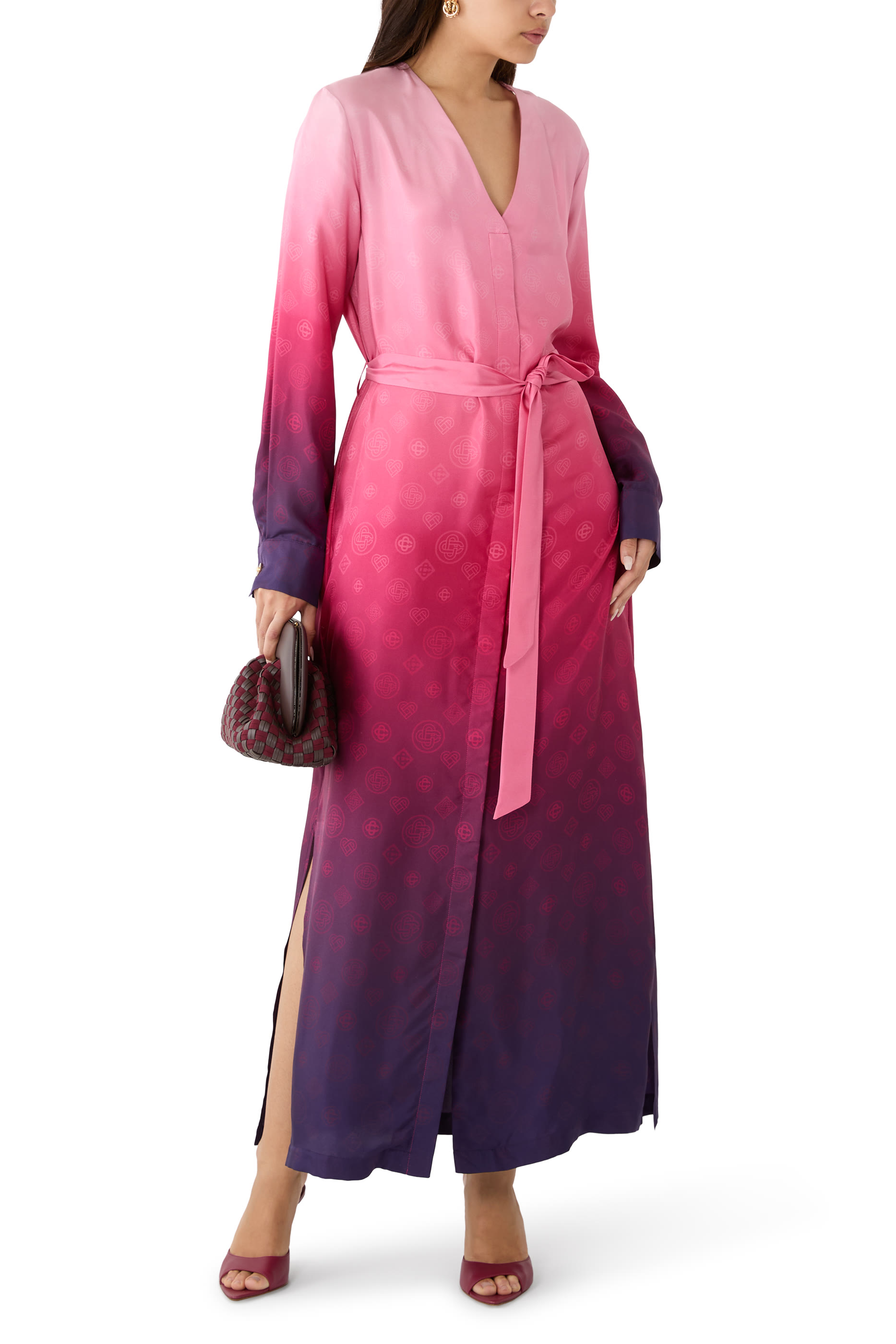 Collarless Shirt Dress 