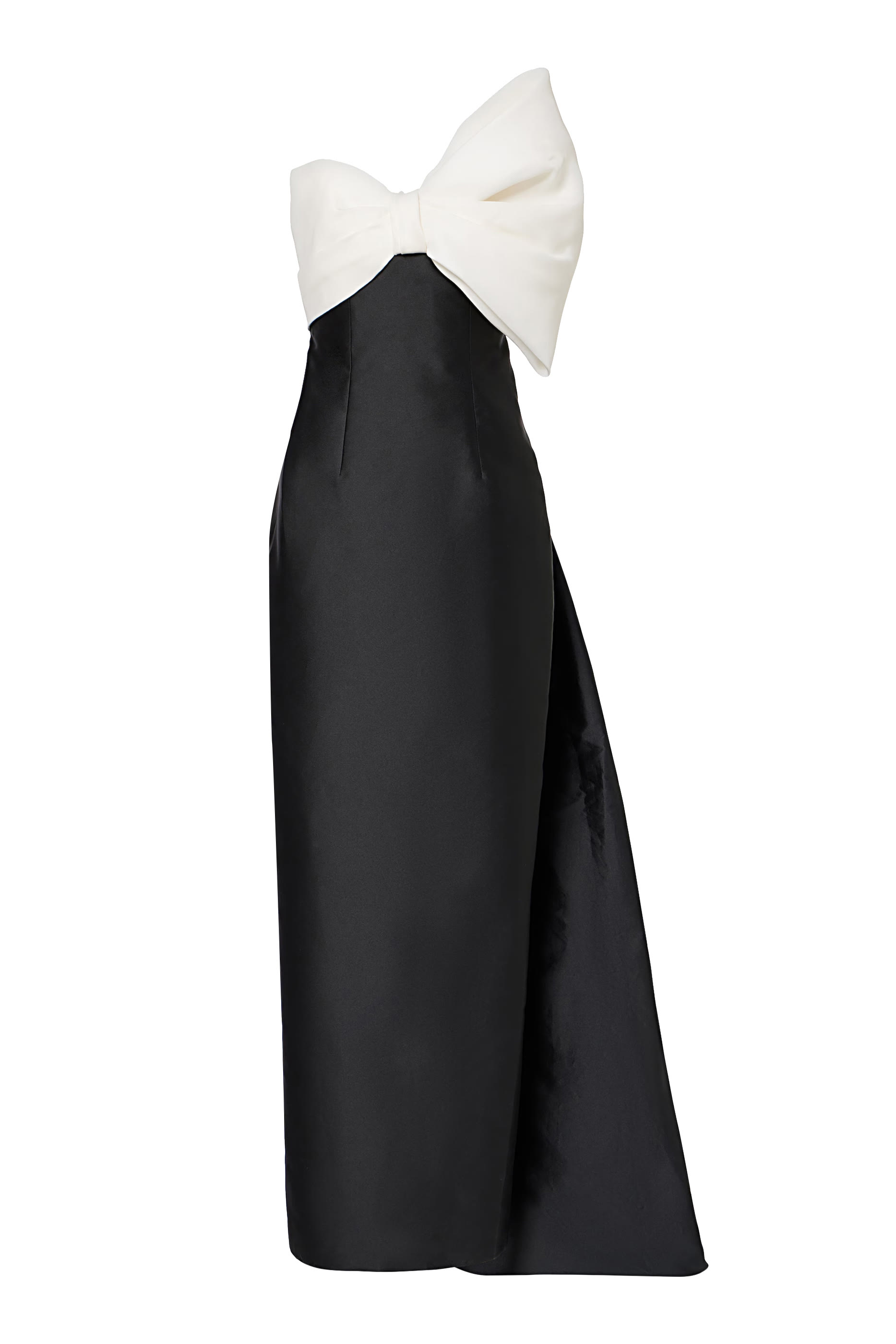 Asymmetric Bow Column Gown