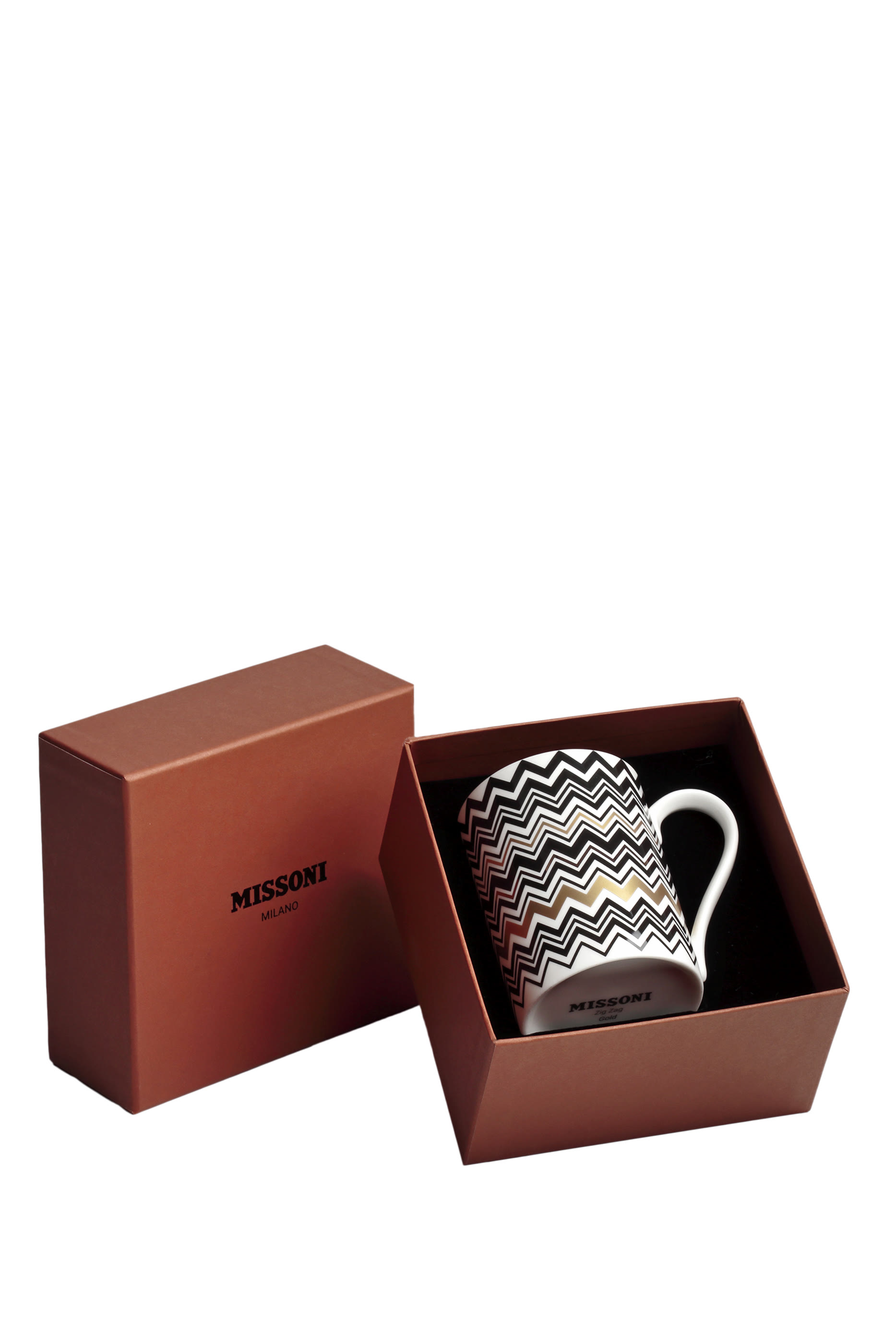 Zig-Zag Gold Coffee Mug