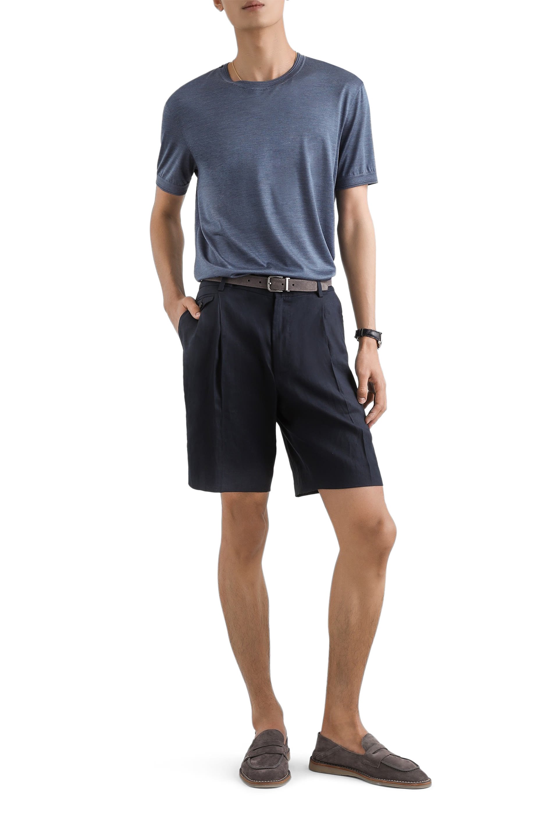 Short-Sleeved Silk T-shirt