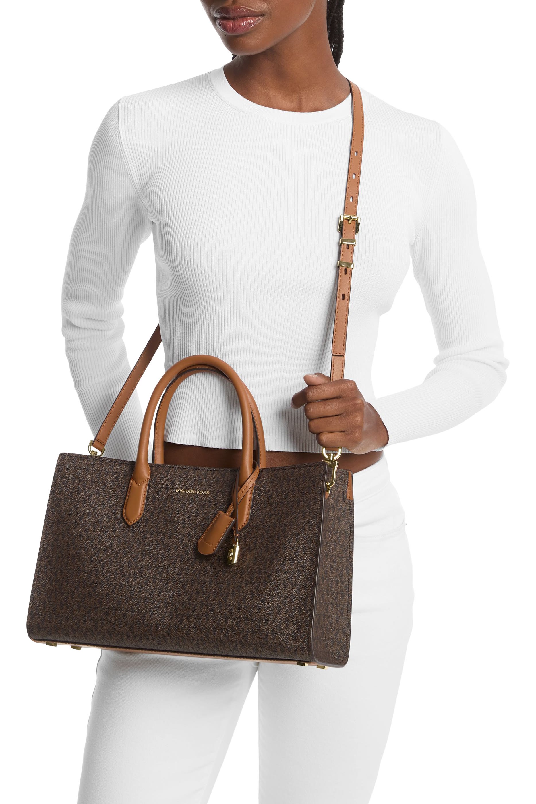 Scarlett Medium Signature Logo Satchel