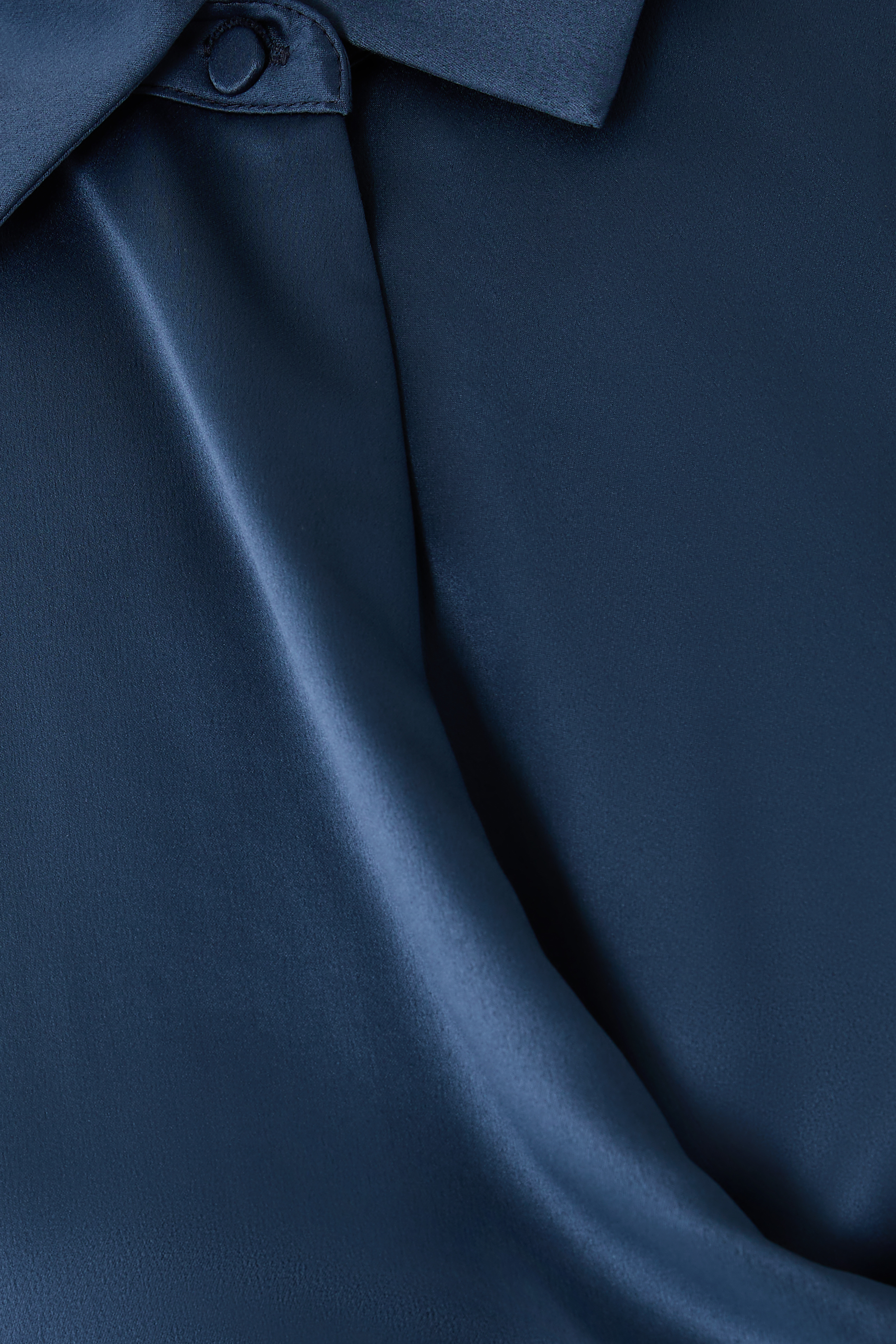 Satin Crepe Wrap Shirt