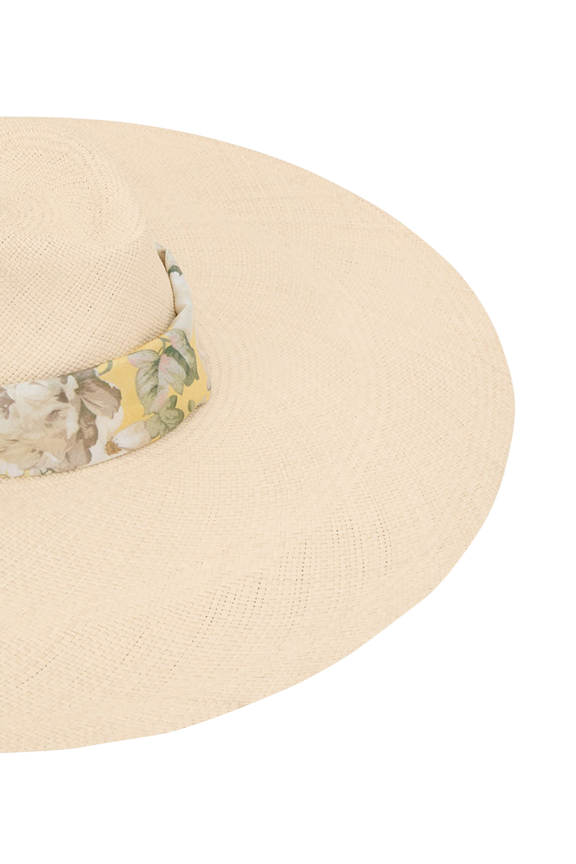 Long Brim Straw Floral Sunhat