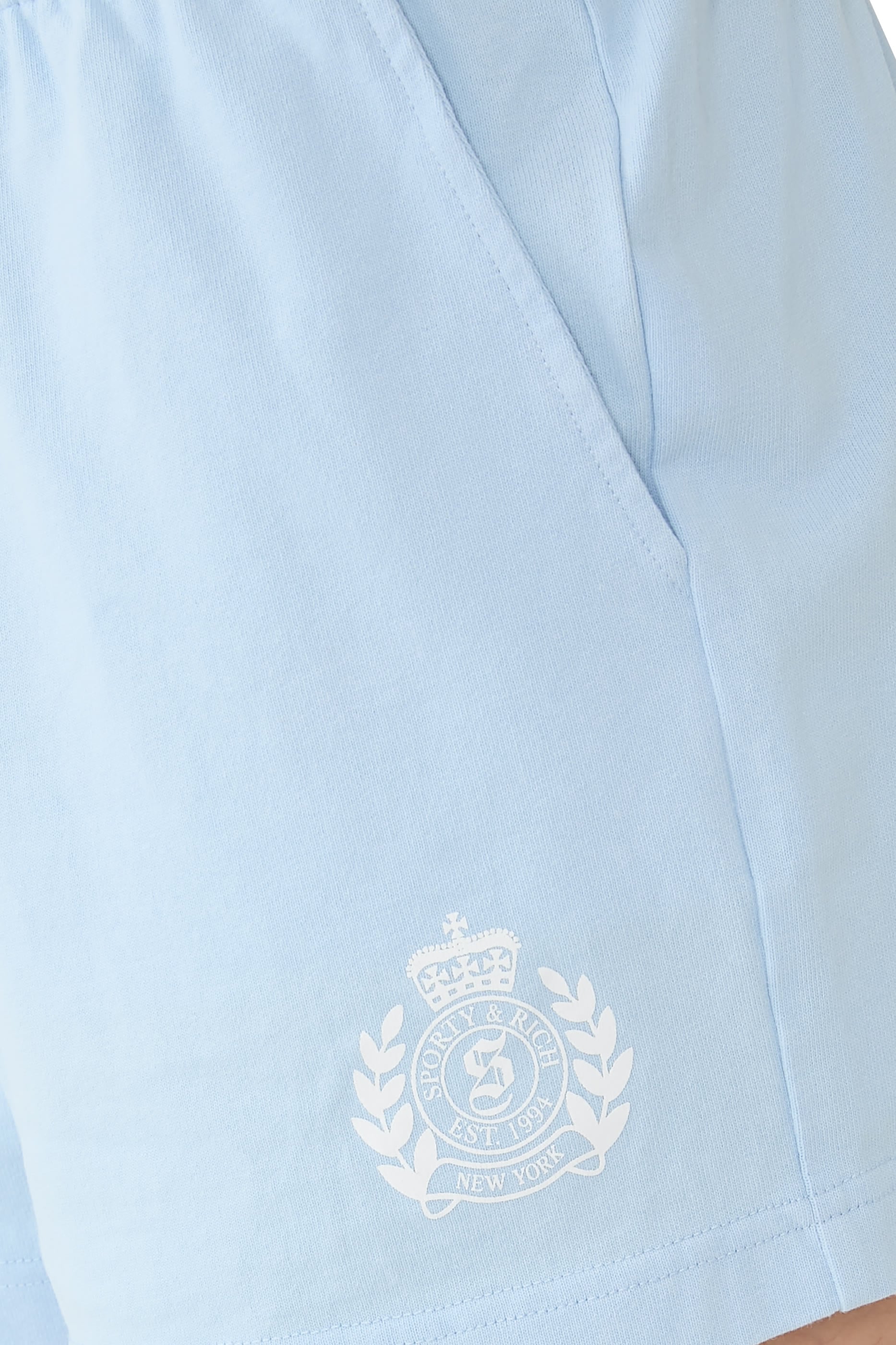 NY Crest Embroidered Disco Shorts 