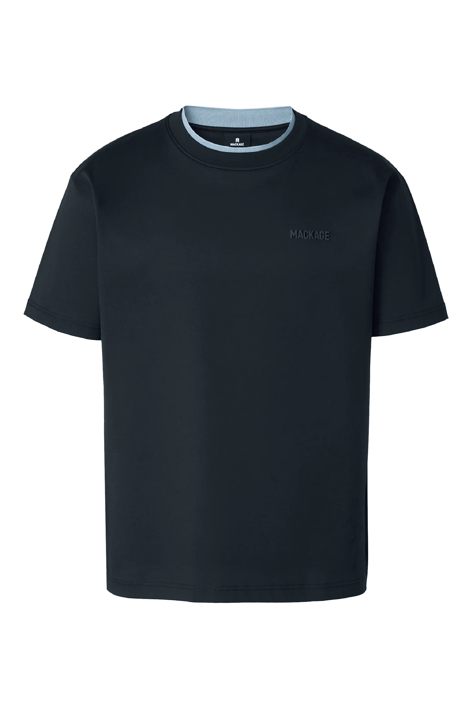 Tee-MNV Double Crewneck Collar T-Shirt 