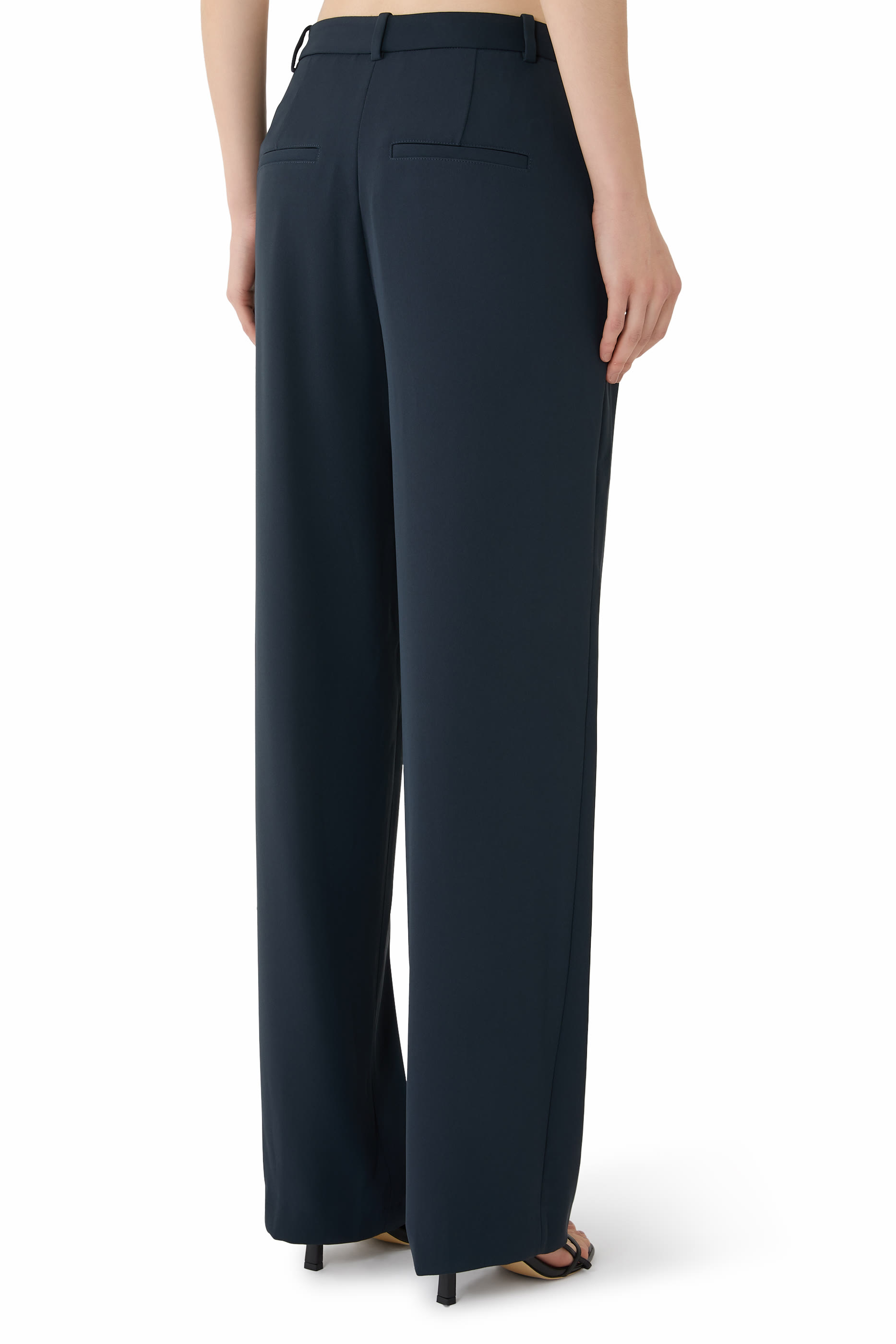Elsa High-Rise Crepe Straight-Leg Trousers