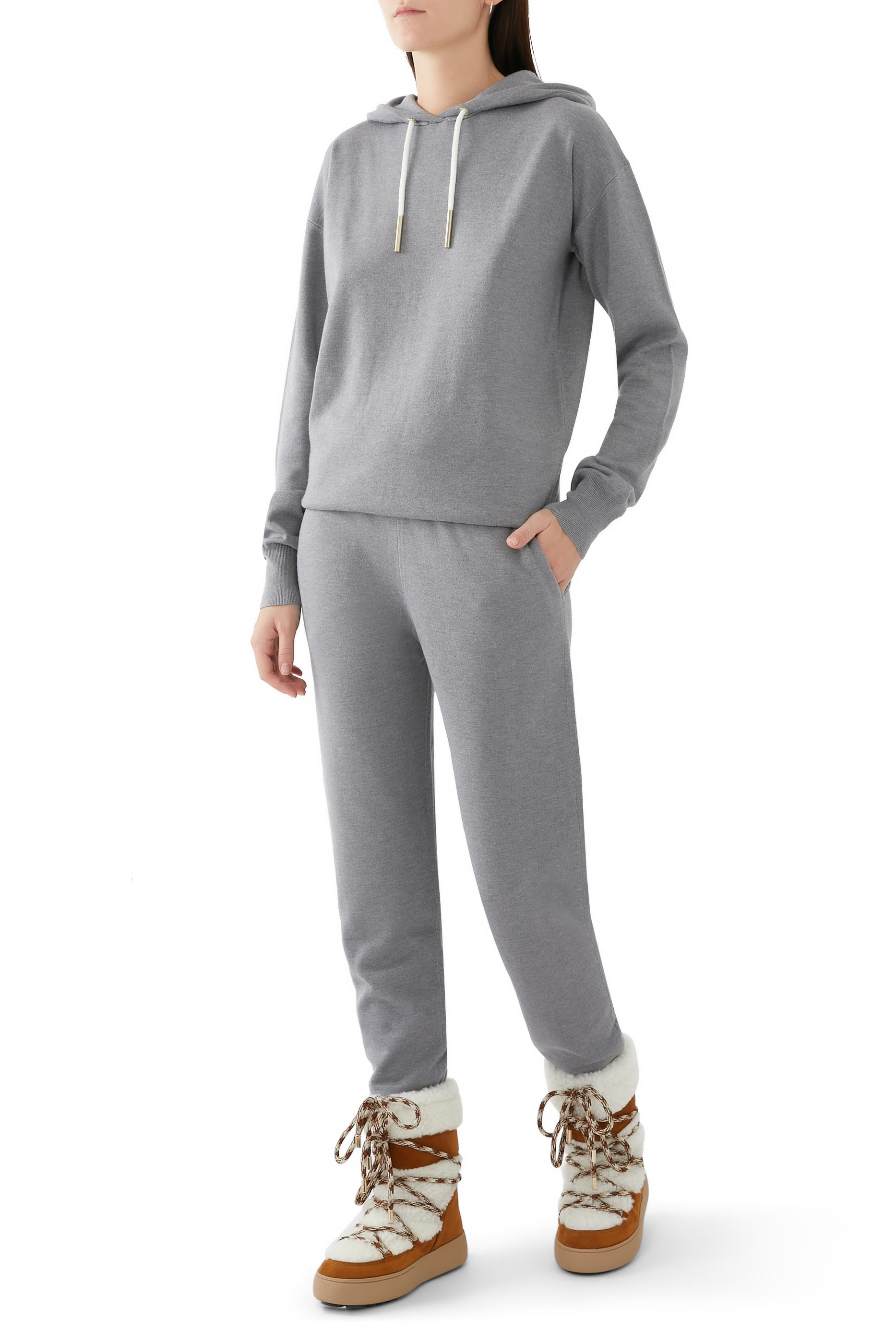 Ltrack Tube Shearling & Suede Boots