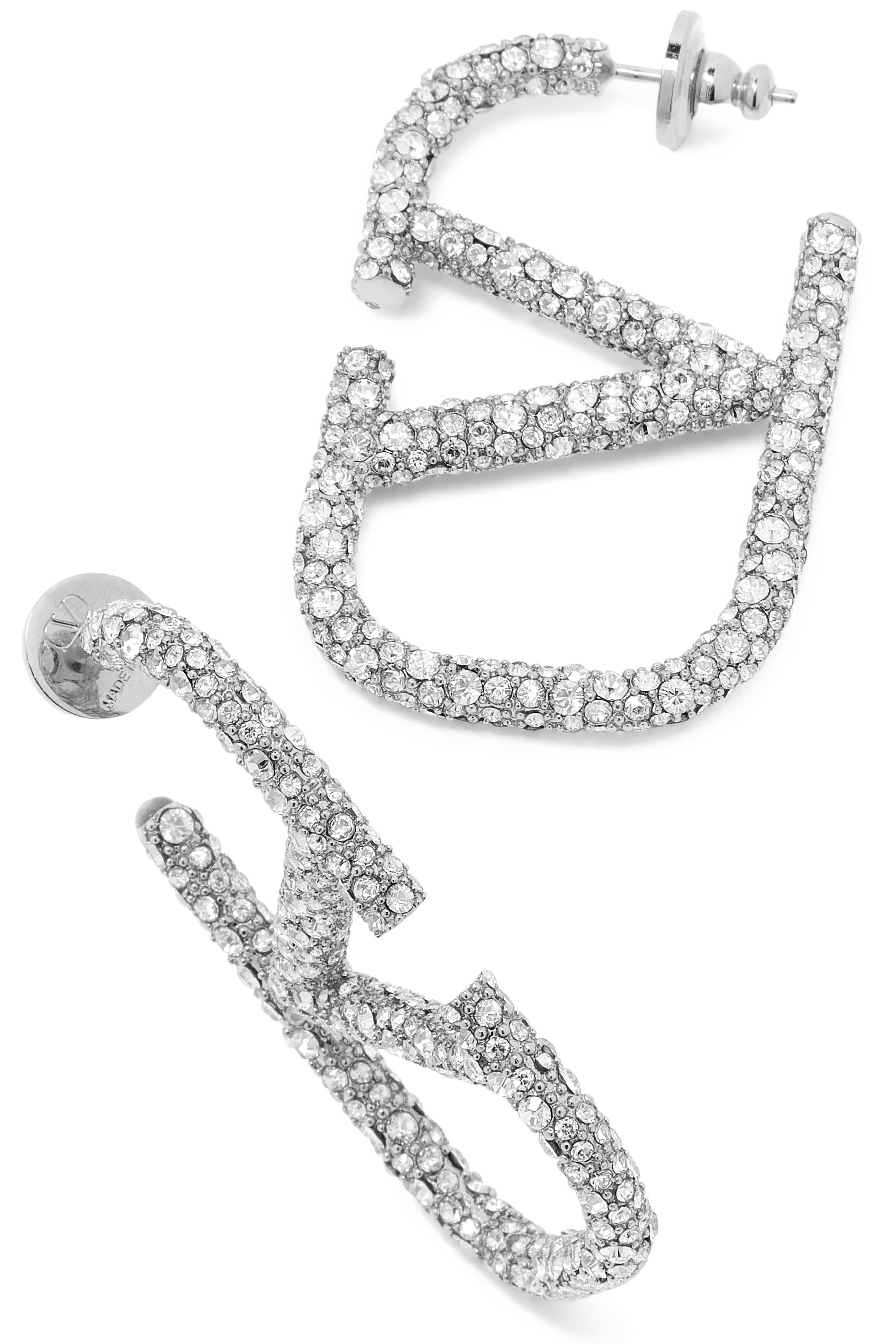 VLogo Signature Earrings In Metal And Swarovski&reg; Crystals