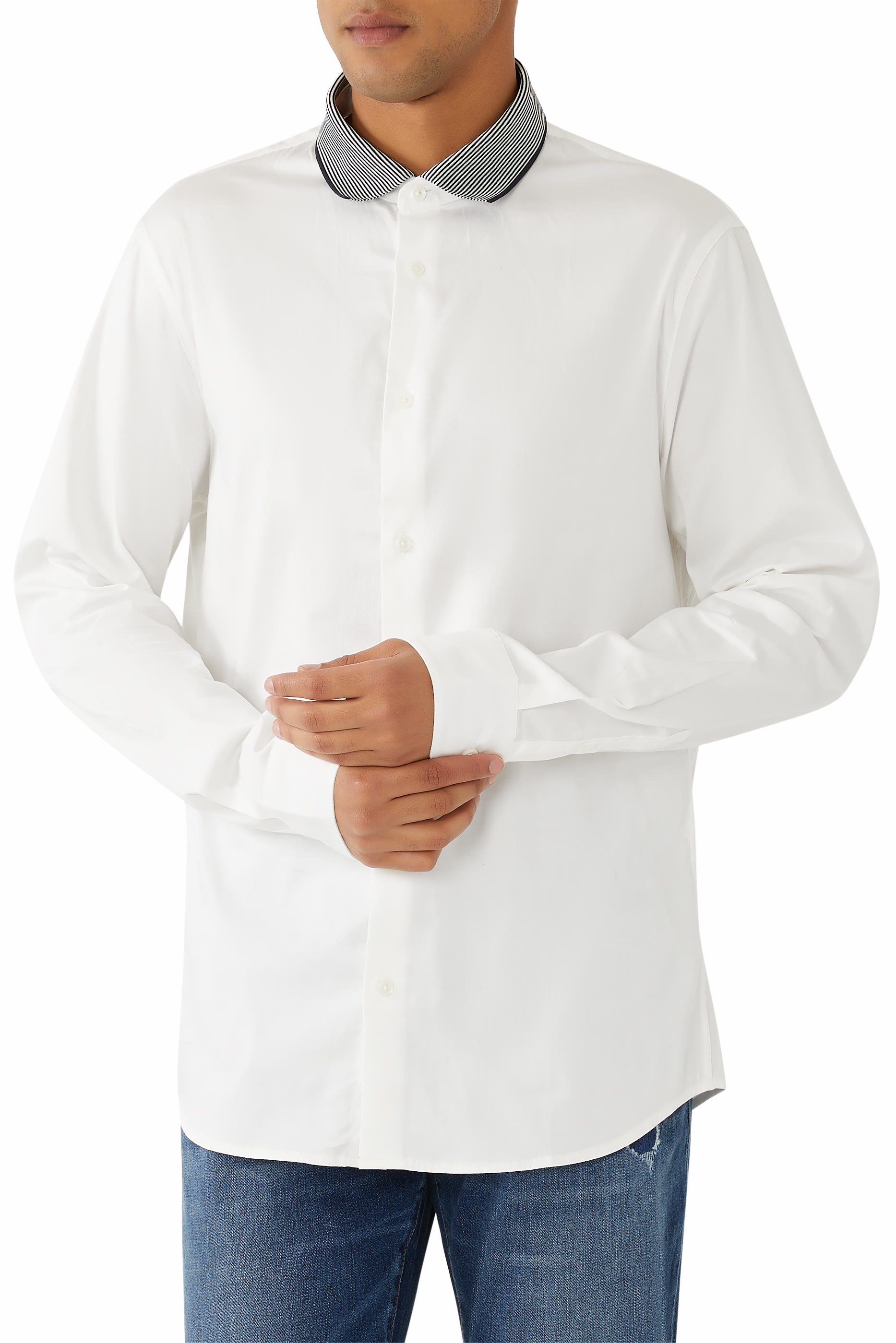 Slim Fit Stretch Cotton Shirt