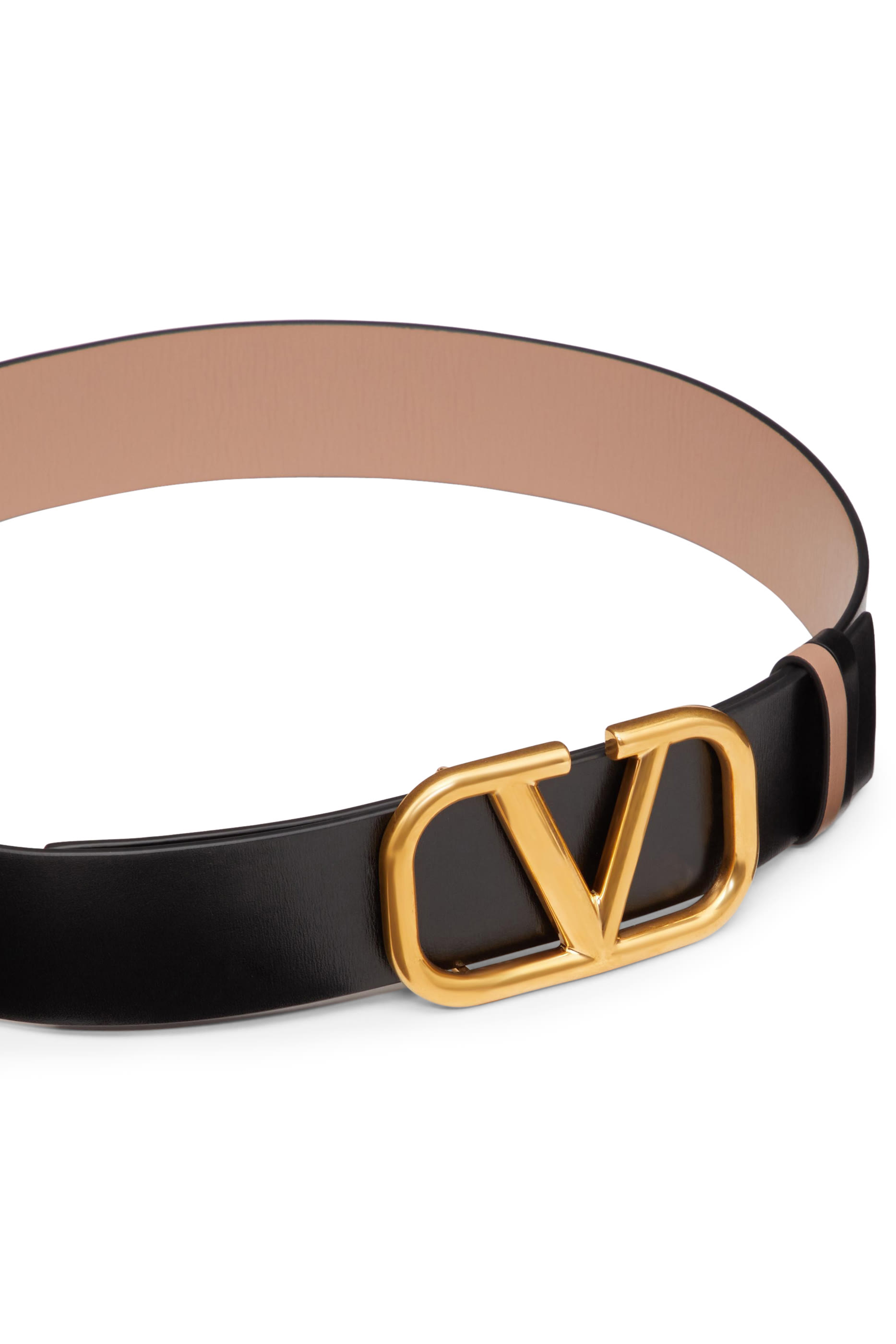  V Logo Buckle Belt